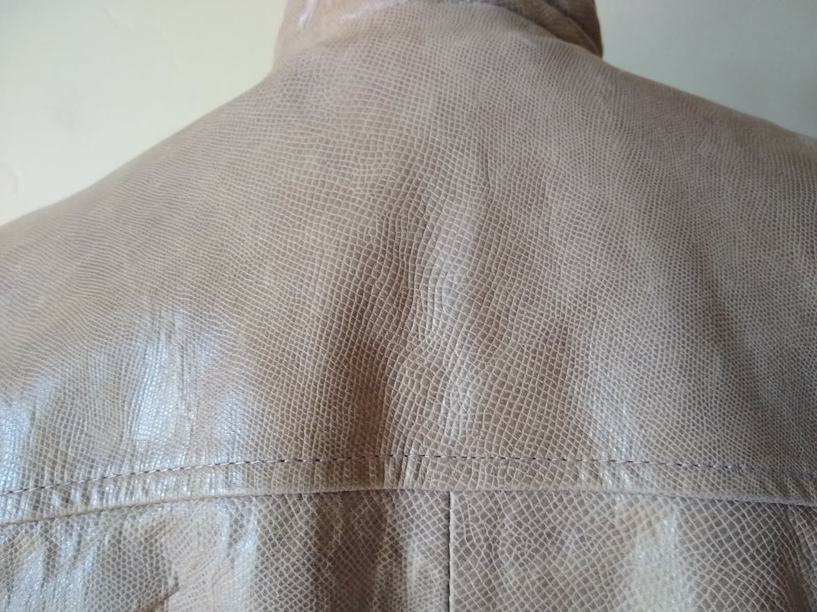 Vintage North Beach Leather San Francisco Tan/Brown Leather Jacket Zip-up Sz.12 - Thumbnail 3