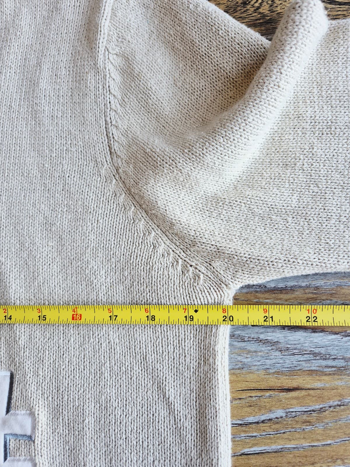Vintage ROD'S Embroidered Western Cowgirl Crew Sweater Ramie Cotton Beige Sz.L - Thumbnail 10