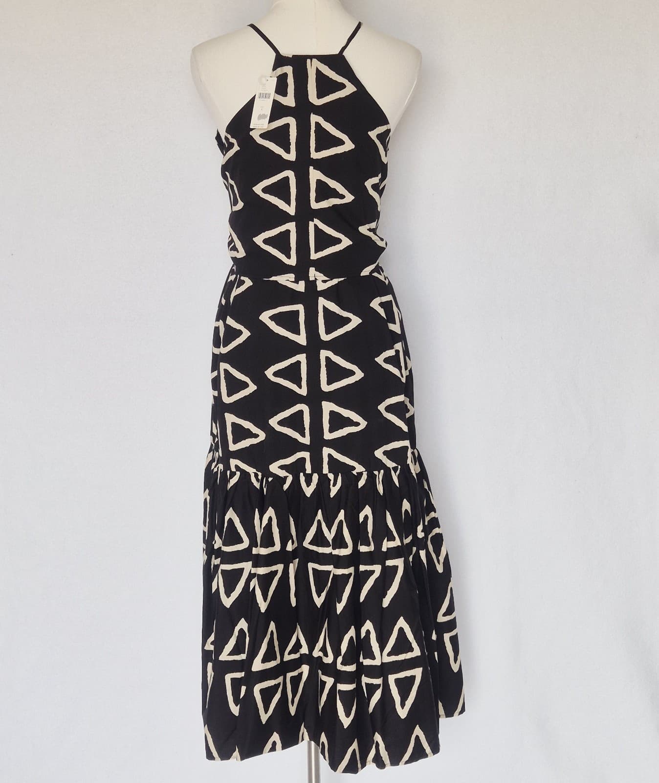 NEW Corey Lynn Calter Anthropologie Keyanna Midi Dress Halter-Neck Black Size S - Thumbnail 9