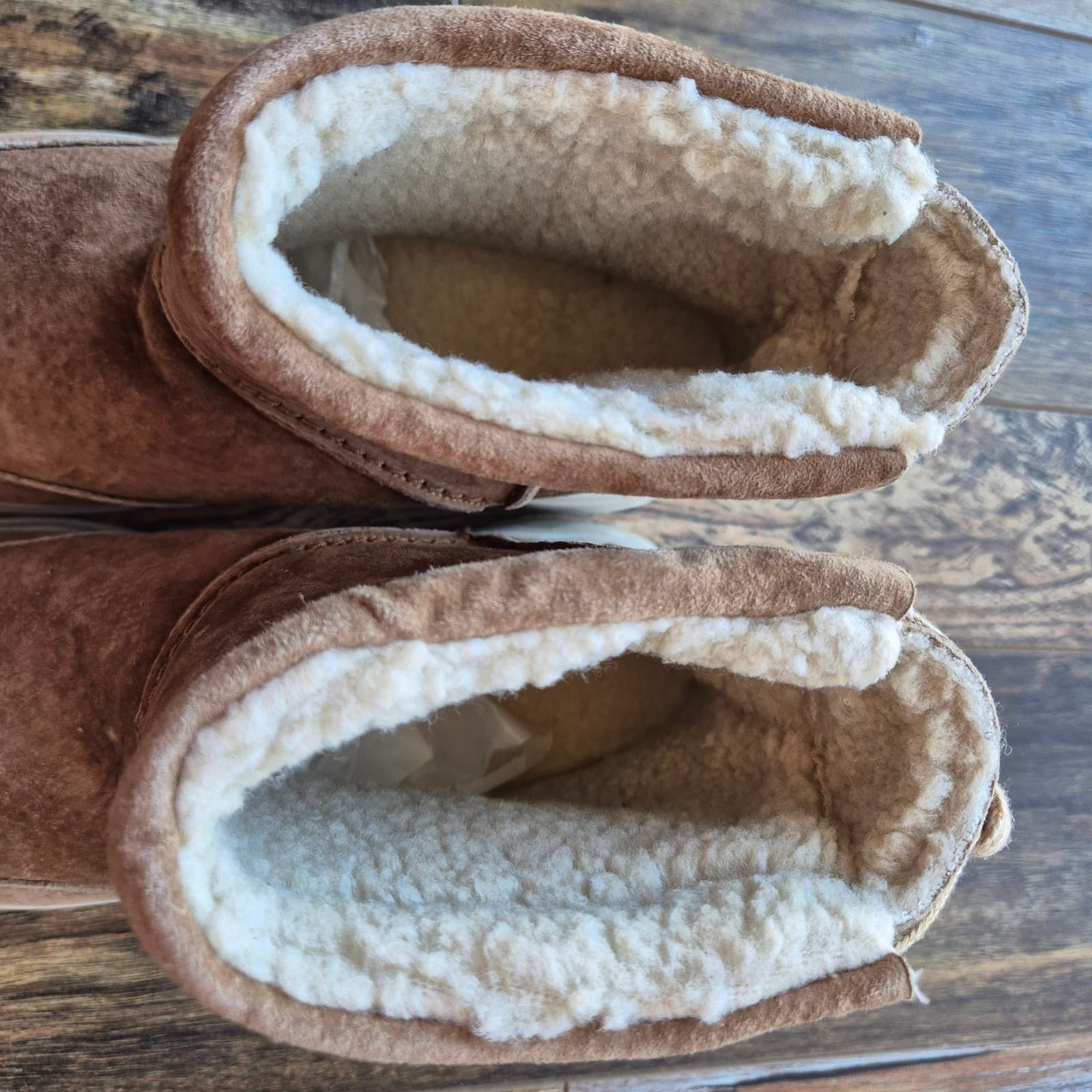 Merrell Women's 7.5 Suede Waterproof Winter Pull-On Bootie Faux Fur Lined Camel - Thumbnail 9