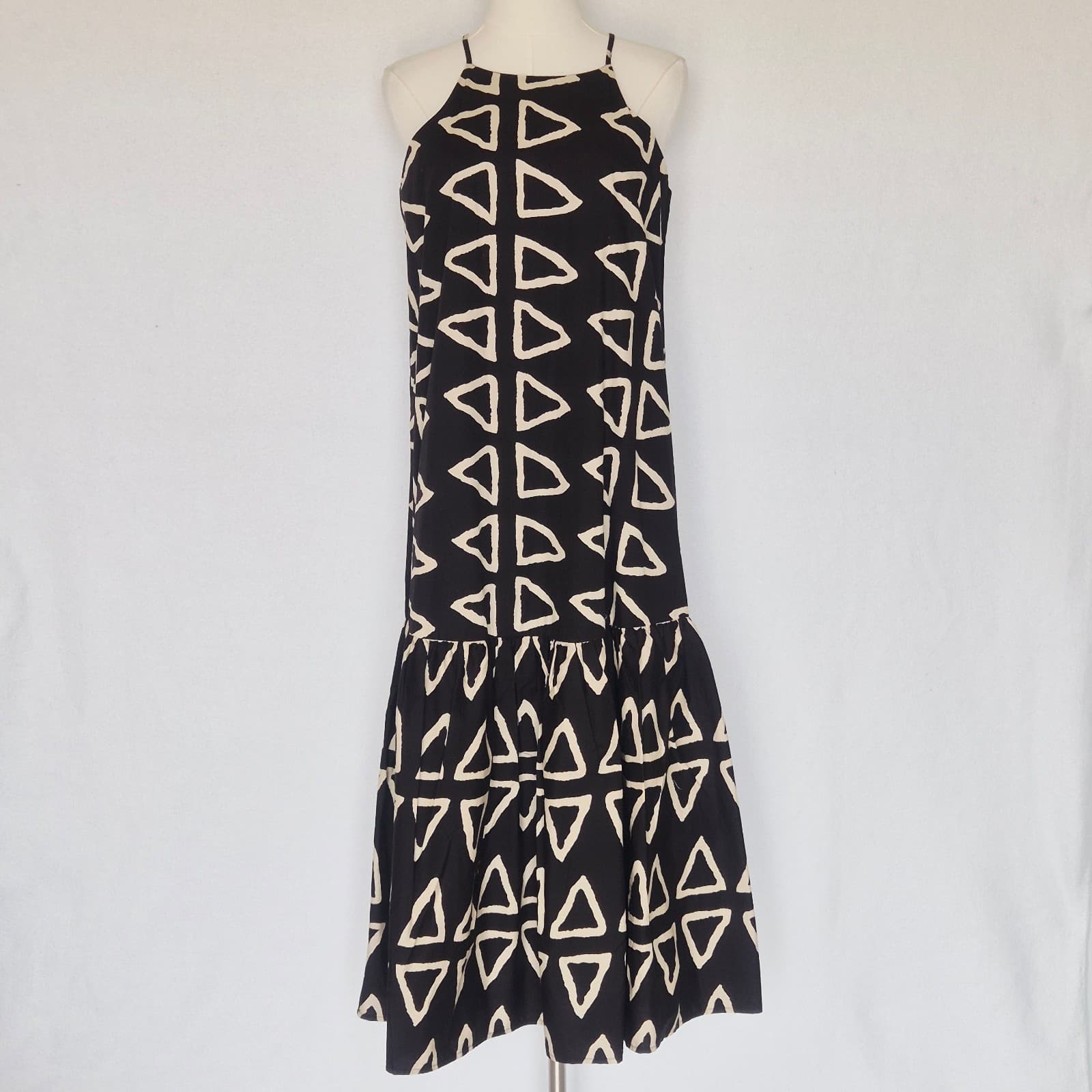 NEW Corey Lynn Calter Anthropologie Keyanna Midi Dress Halter-Neck Black Size S - Thumbnail 4