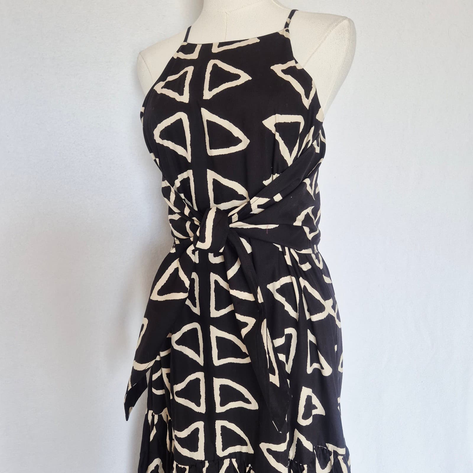NEW Corey Lynn Calter Anthropologie Keyanna Midi Dress Halter-Neck Black Size S - Thumbnail 8