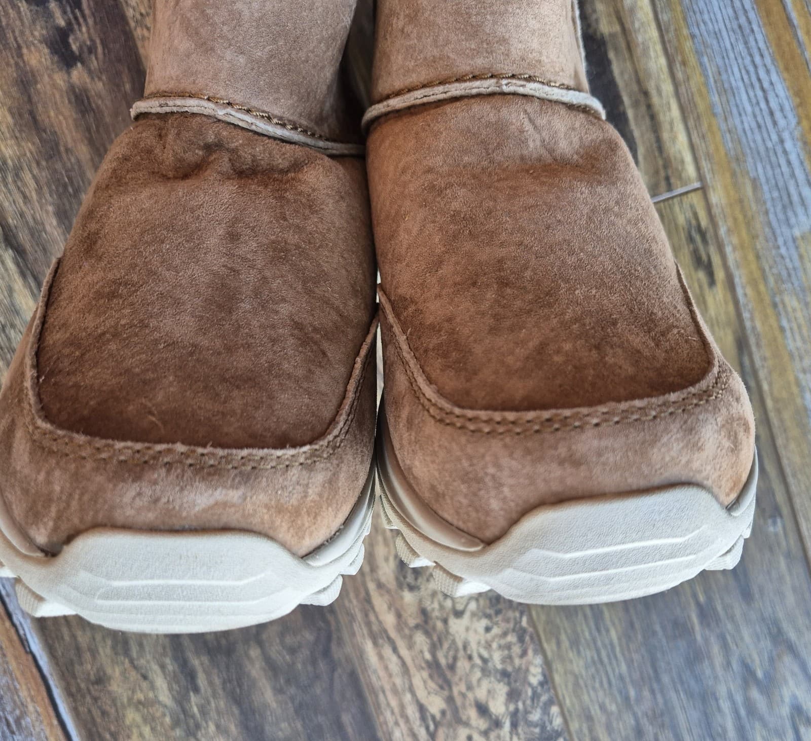 Merrell Women's 7.5 Suede Waterproof Winter Pull-On Bootie Faux Fur Lined Camel - Thumbnail 11