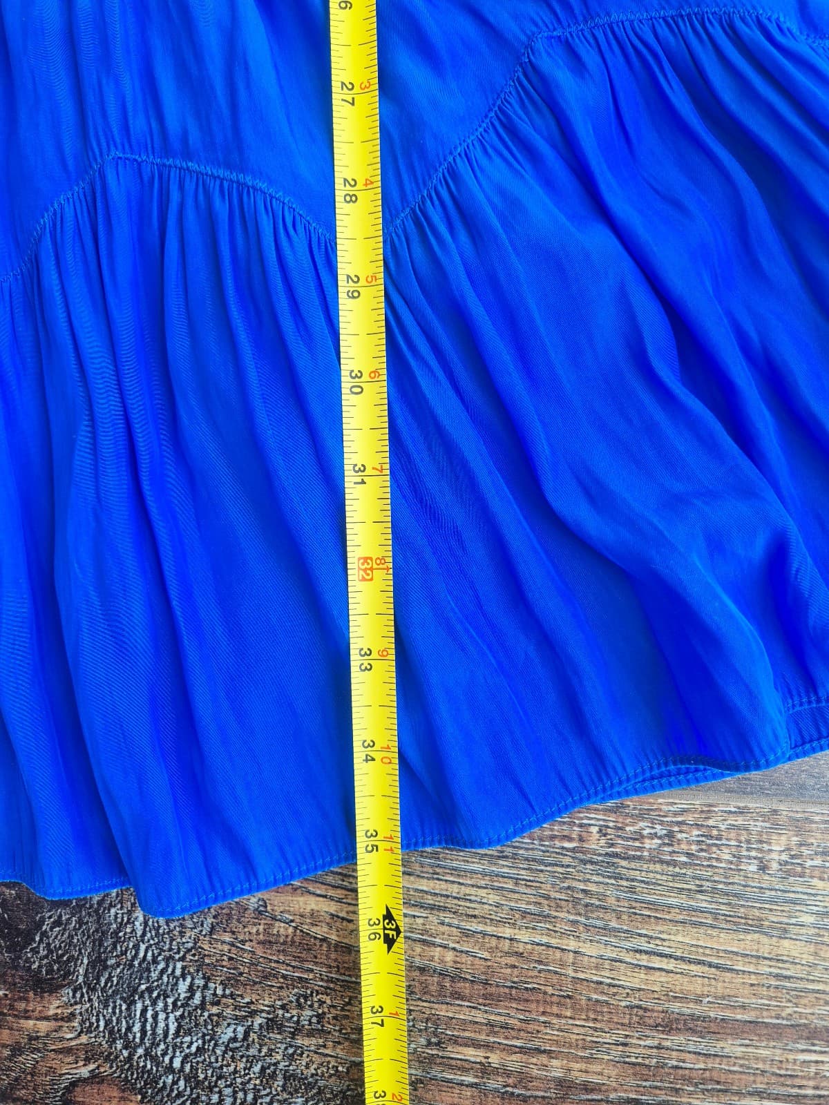 Ramy Brook Tech Perry Mini Dress Smocked Waist Sleeveless Cobalt Blue Sz.M $425 - Thumbnail 13