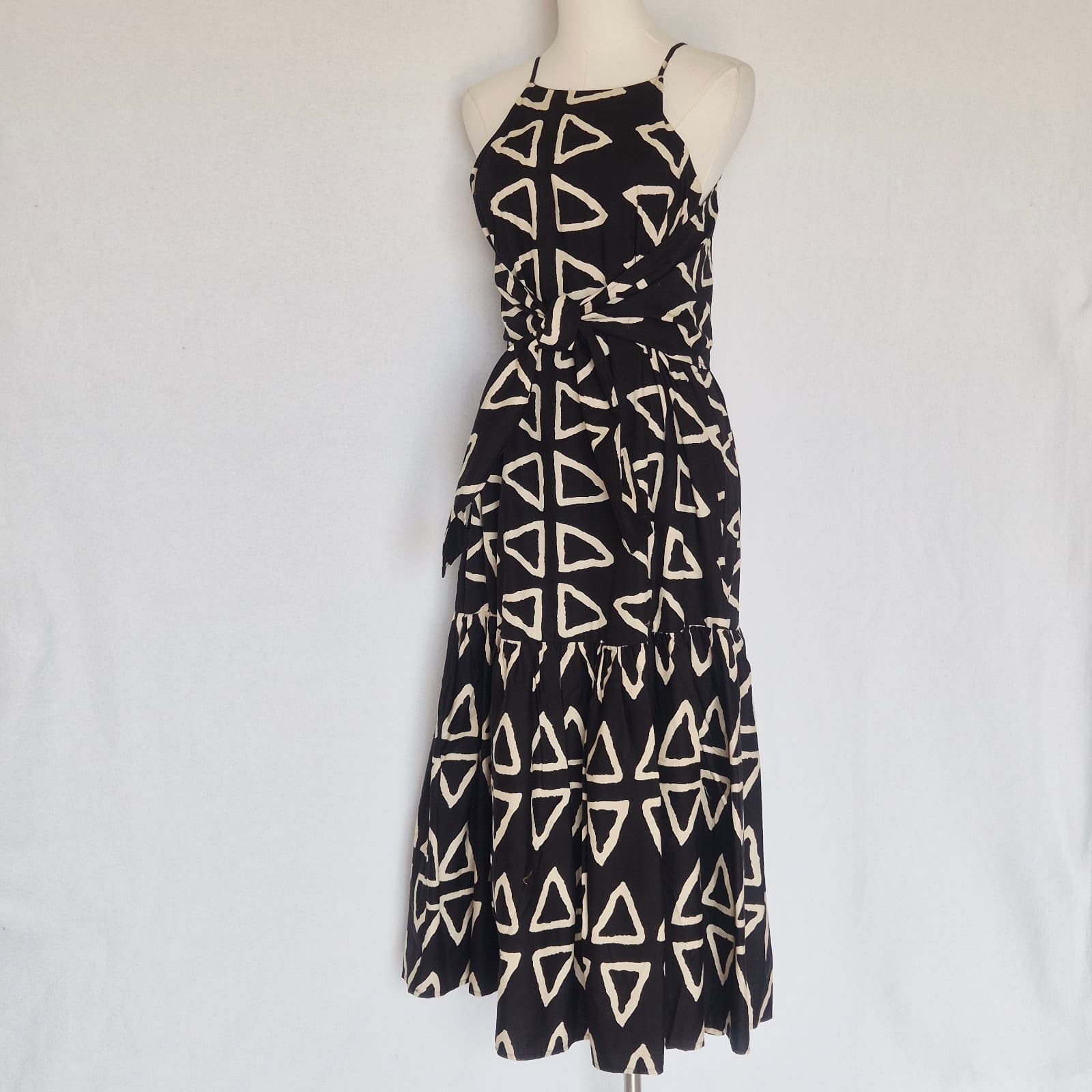 NEW Corey Lynn Calter Anthropologie Keyanna Midi Dress Halter-Neck Black Size S - Thumbnail 5