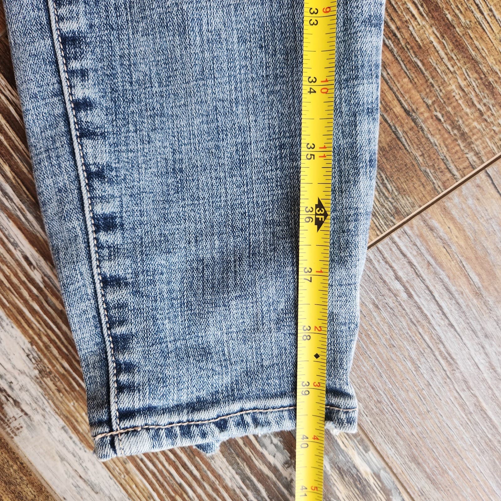 NWT Good American Good Waist Extreme Deep V Skinny Jeans Distressed Blue630 8/29 - Thumbnail 14