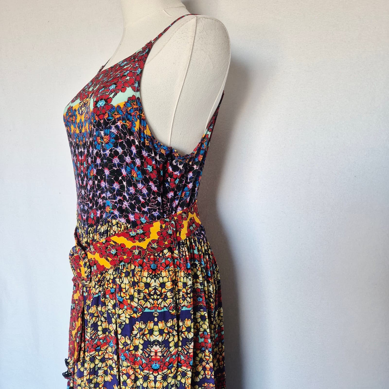 NEW Bhanuni Jyoti Anthropoloe Marala Boho-Chic Tiered Maxi Dress Belt Sz.2 $230 - Thumbnail 8
