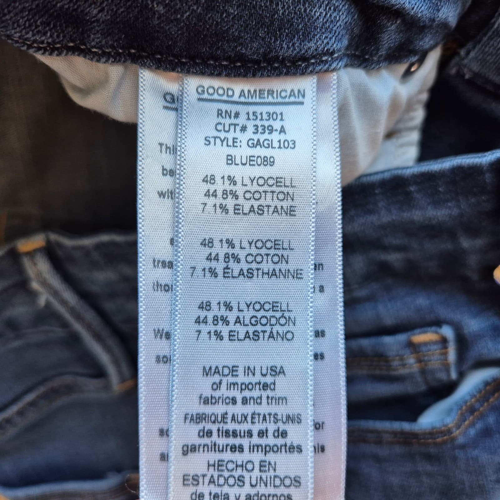 Good American Good Legs High Rise Skinny Jeans Zip Stretch Blue089 Women's 6/28 - Thumbnail 11