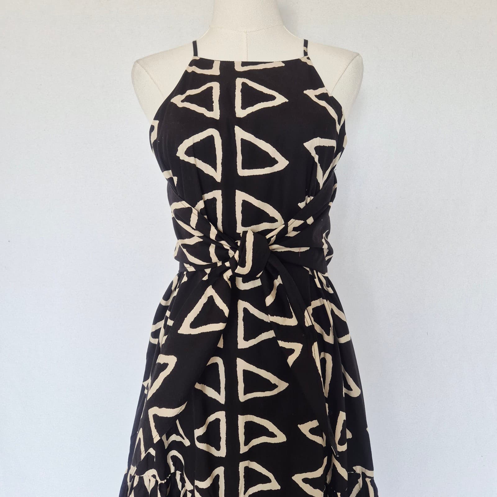 NEW Corey Lynn Calter Anthropologie Keyanna Midi Dress Halter-Neck Black Size S - Thumbnail 3
