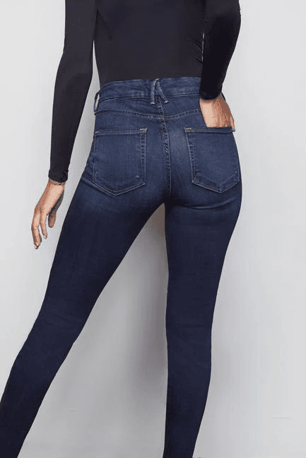 Good American Good Legs High Rise Skinny Jeans Zip Stretch Blue089 Women's 6/28 - Thumbnail 7
