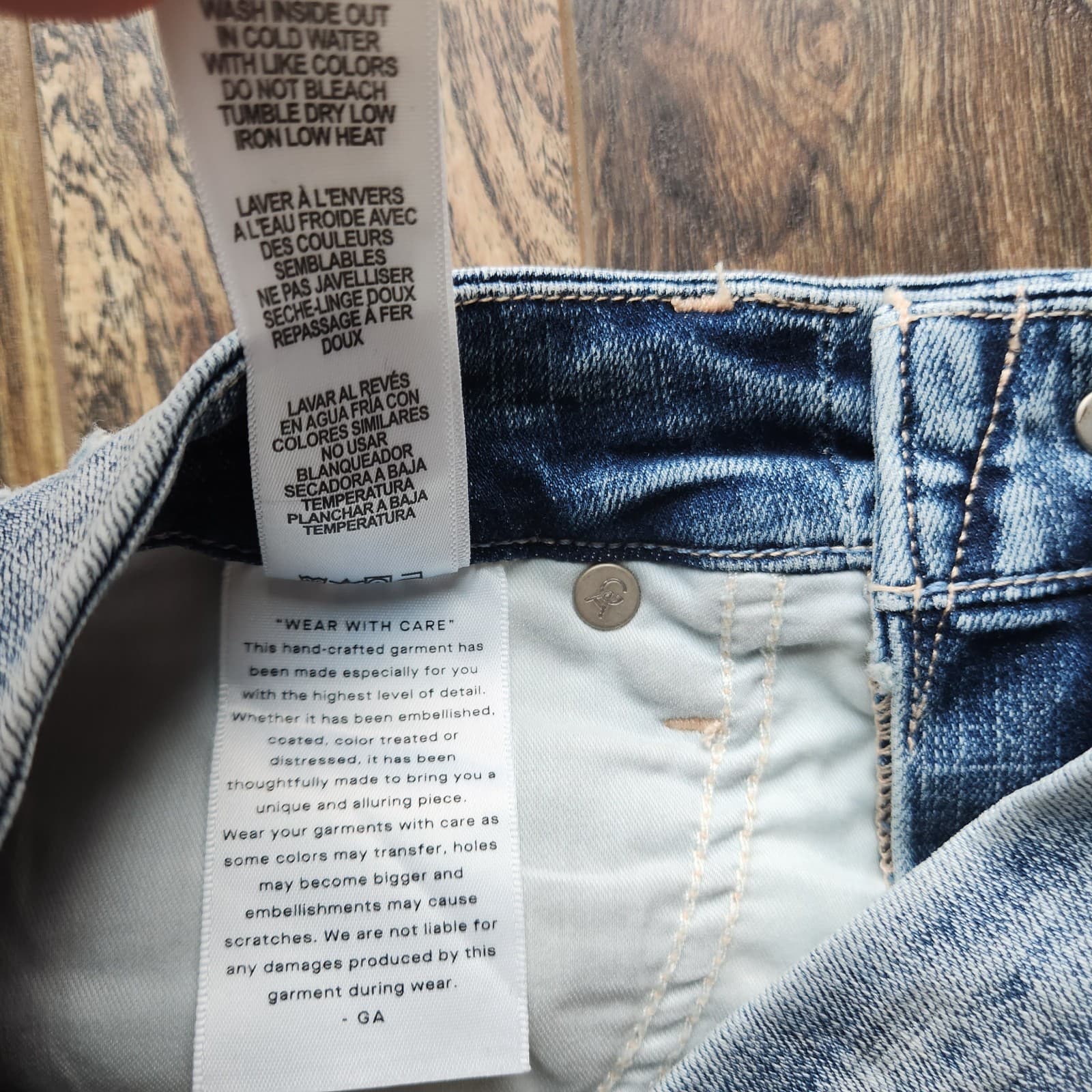 NWT Good American Good Waist Extreme Deep V Skinny Jeans Distressed Blue630 8/29 - Thumbnail 12
