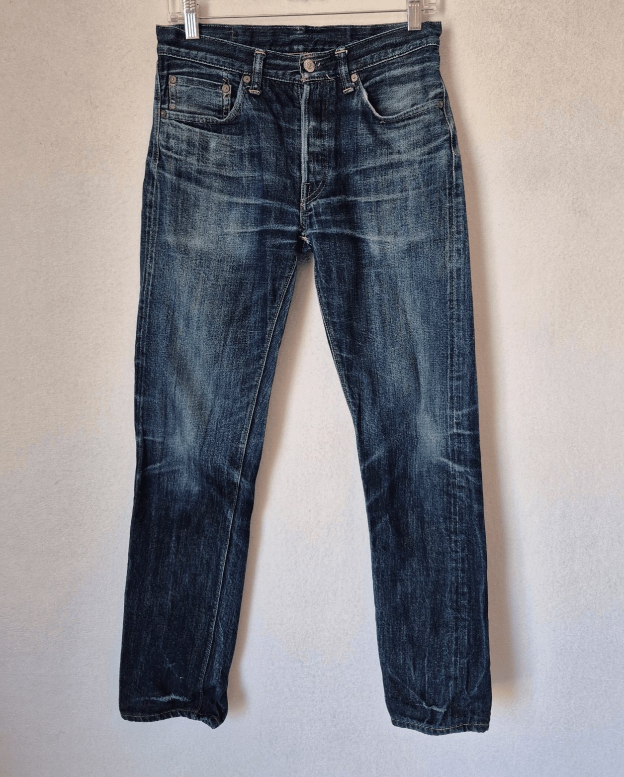 Warehouse & Co Made in Japan Lot 900XX Button-Fly Slim Tapered Jean Blue Mens 29 - Thumbnail 2