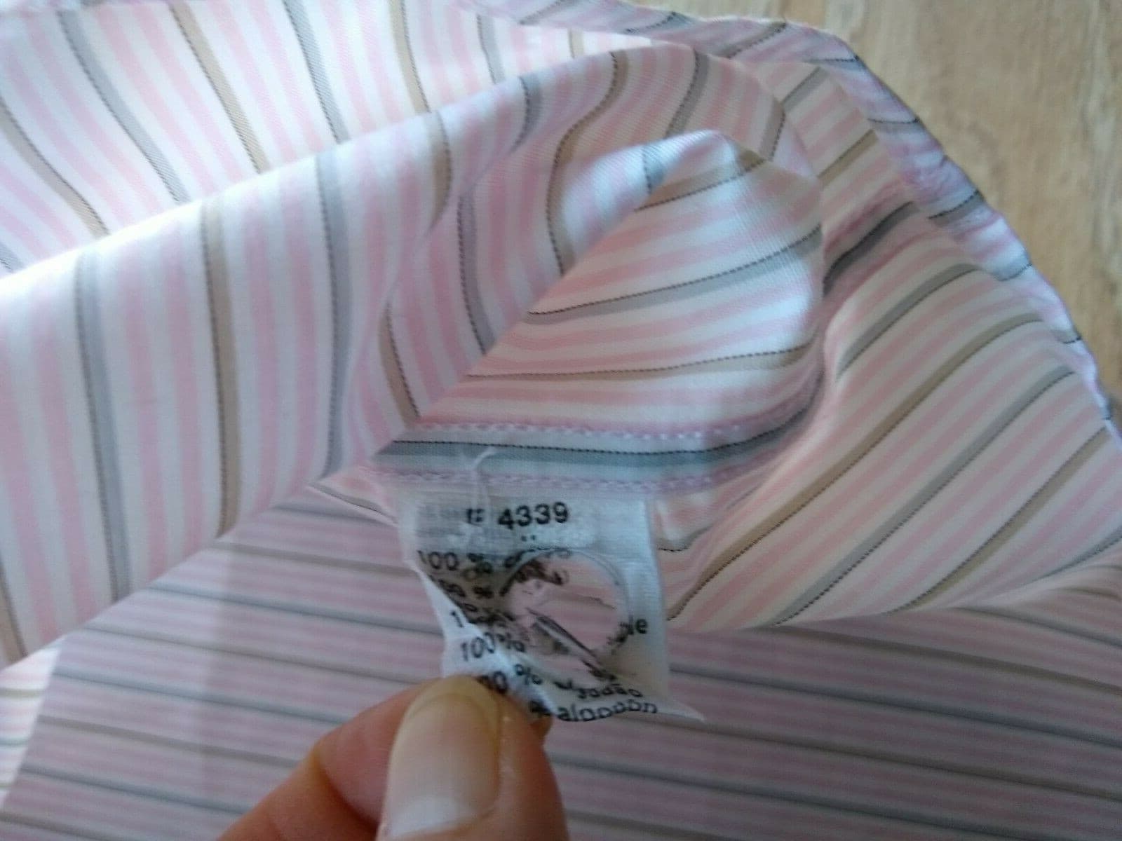 LACOSTE Long Sleeve Shirt Button-down Pocket Pink Green Stripped Sz.42 - Thumbnail 8