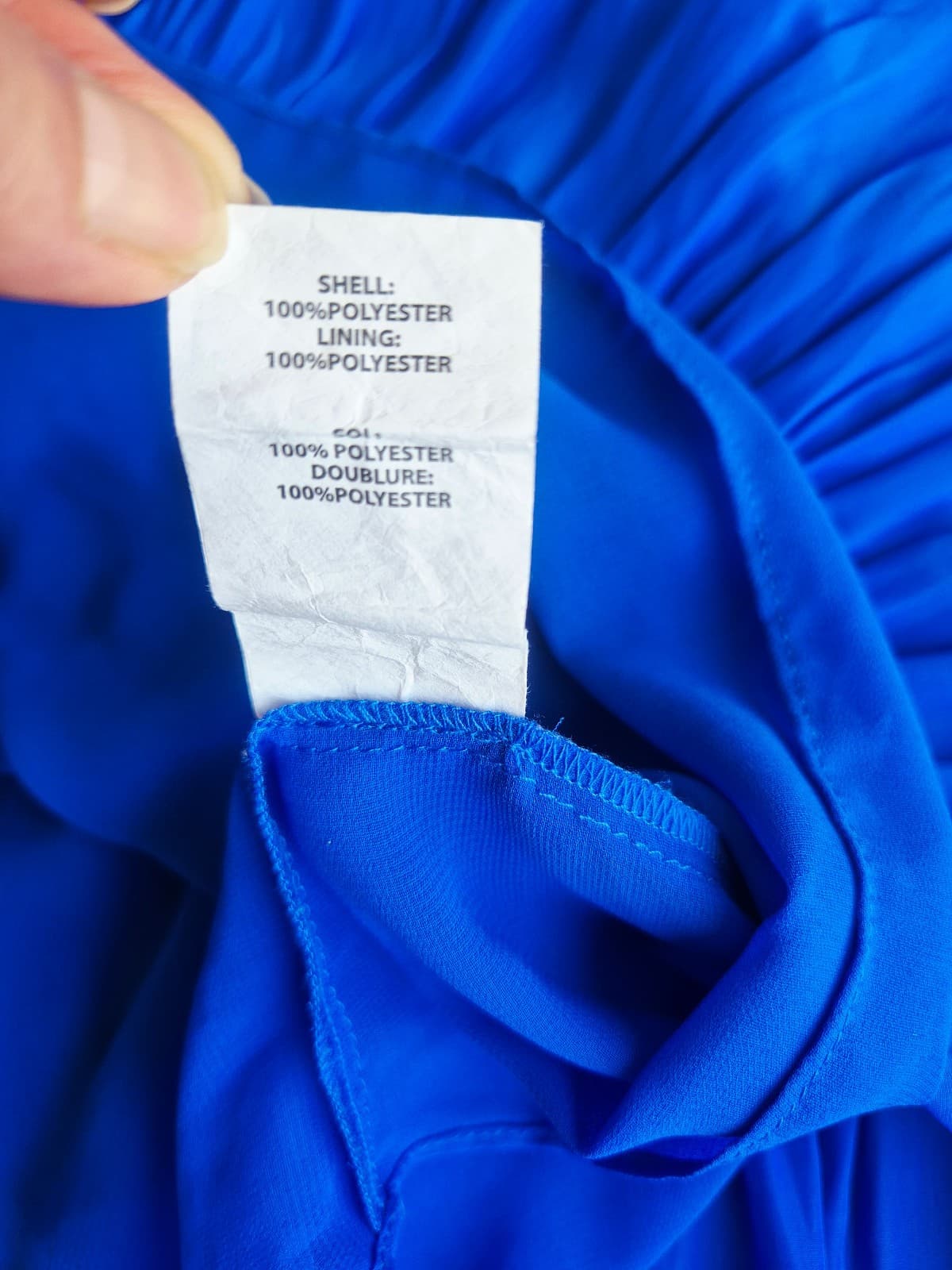 Ramy Brook Tech Perry Mini Dress Smocked Waist Sleeveless Cobalt Blue Sz.M $425 - Thumbnail 11