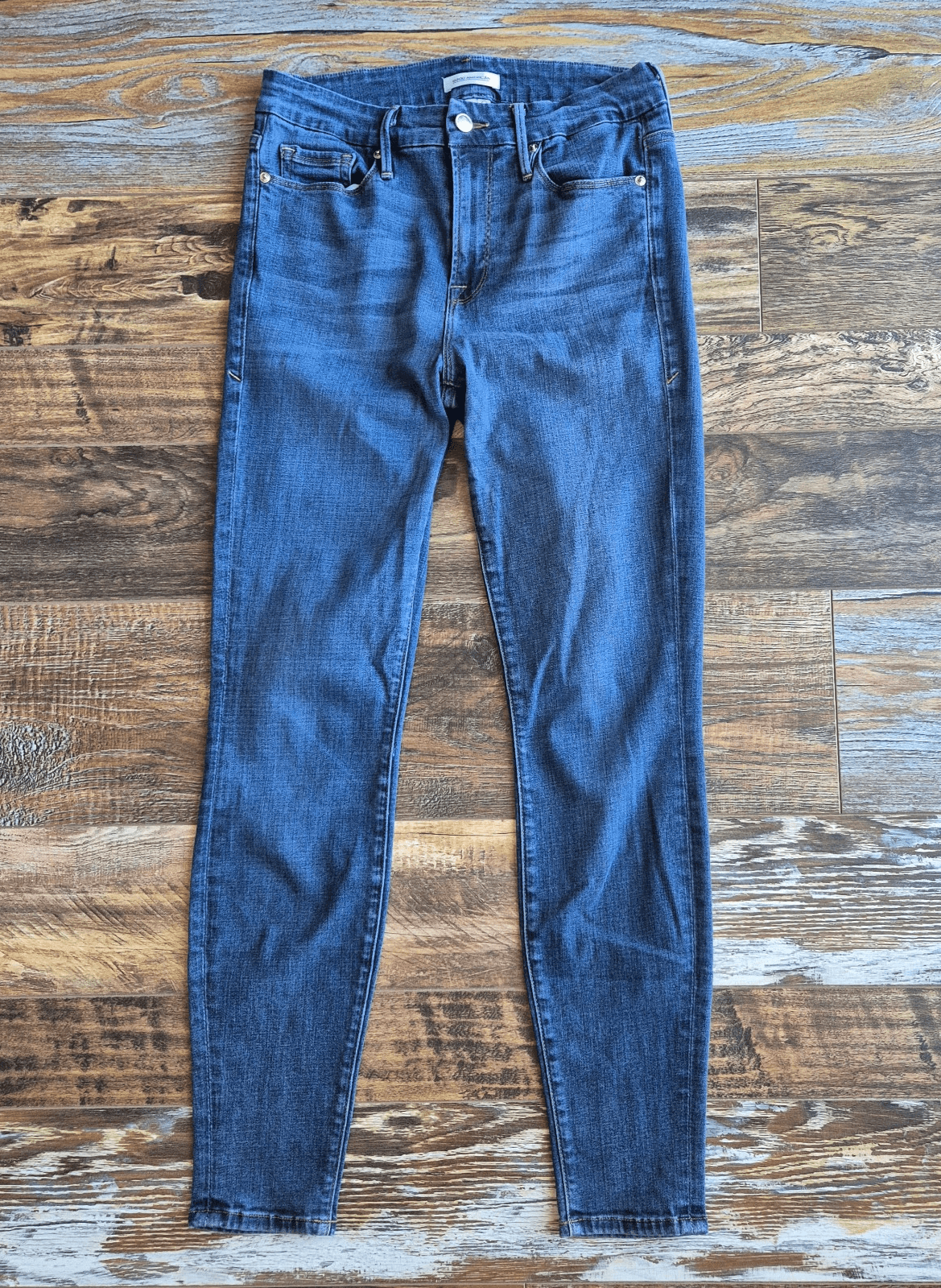 Good American Good Legs High Rise Skinny Jeans Zip Stretch Blue089 Women's 6/28 - Thumbnail 3