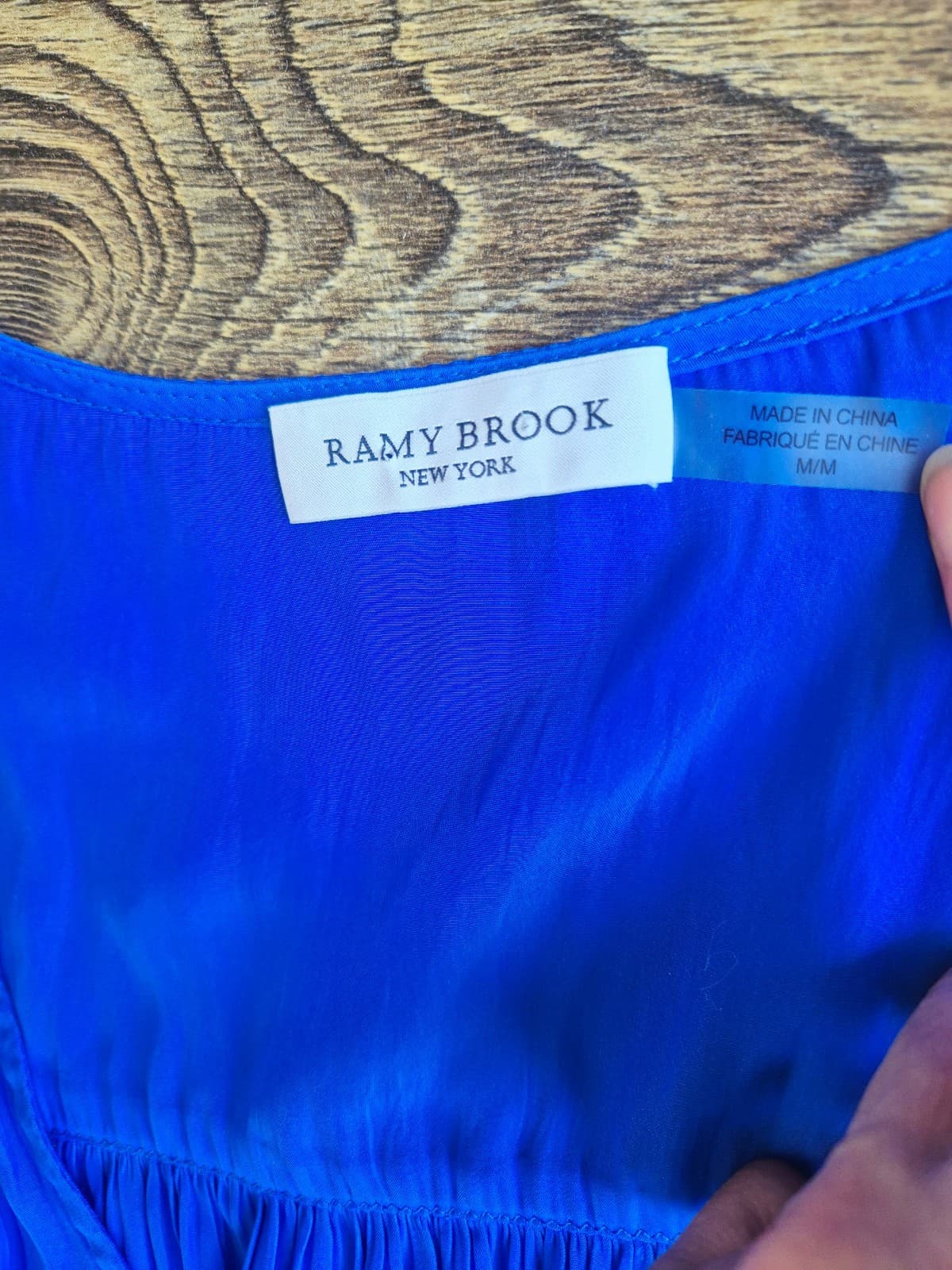 Ramy Brook Tech Perry Mini Dress Smocked Waist Sleeveless Cobalt Blue Sz.M $425 - Thumbnail 8