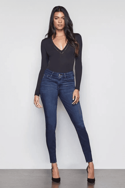 Good American Good Legs High Rise Skinny Jeans Zip Stretch Blue089 Women's 6/28 - Thumbnail 4
