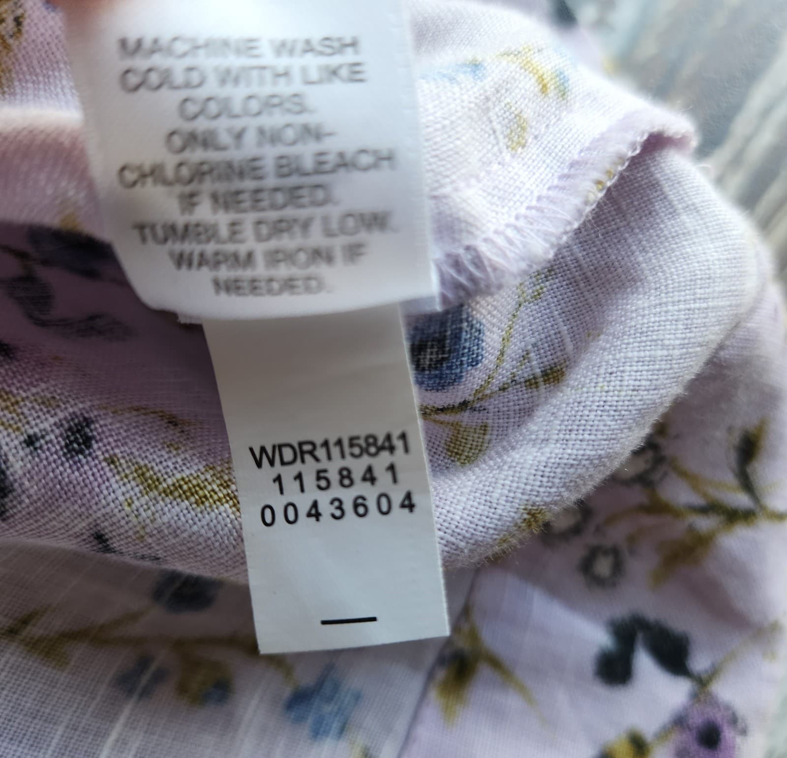J.Jill Love Linen Pale Lilac Watercolor Floral Sheath Dress Sleeveless Pocket M - Thumbnail 13
