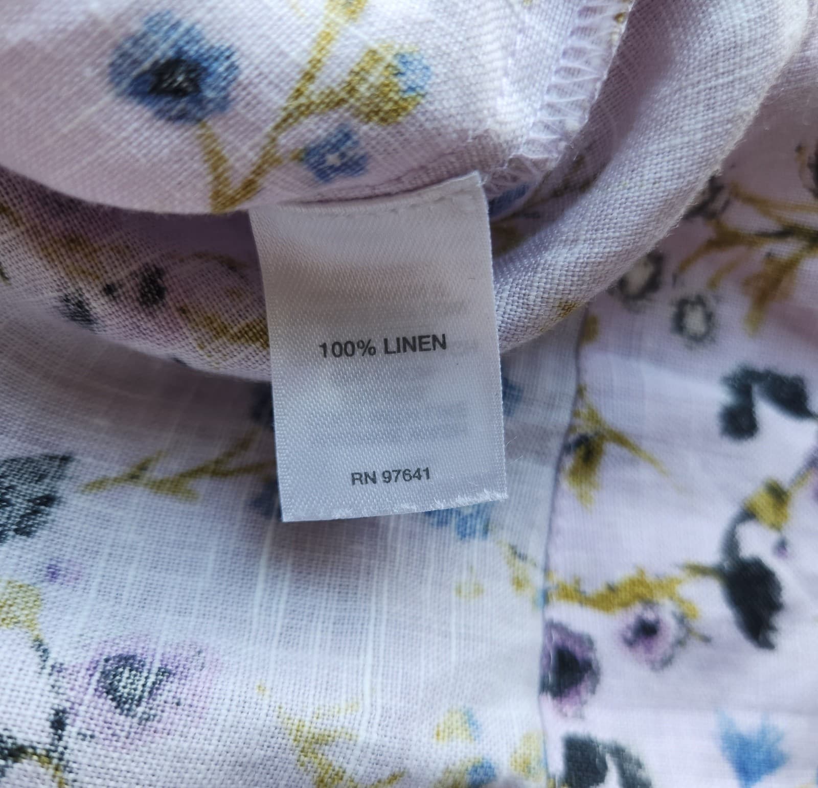 J.Jill Love Linen Pale Lilac Watercolor Floral Sheath Dress Sleeveless Pocket M - Thumbnail 12
