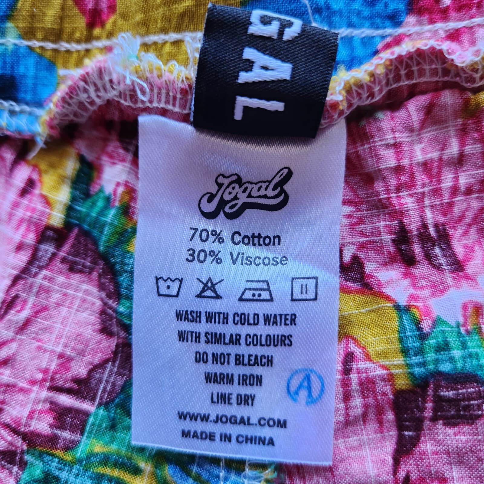 JOGAL Men's XL Floral Casual Aloha Hawaiian Shorts Drawstring Pocket Multicolor - Thumbnail 5