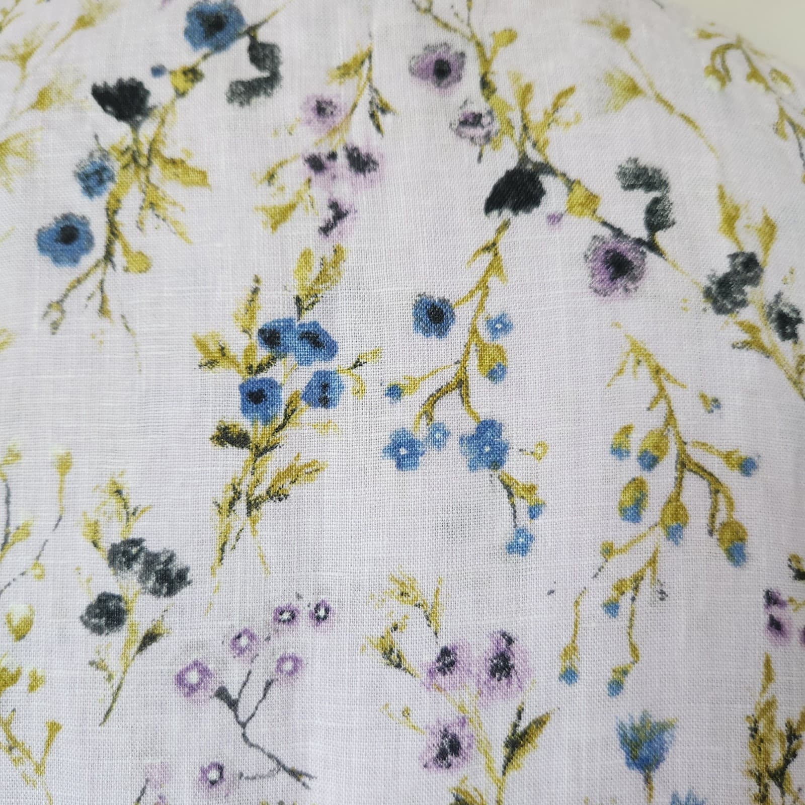 J.Jill Love Linen Pale Lilac Watercolor Floral Sheath Dress Sleeveless Pocket M - Thumbnail 9