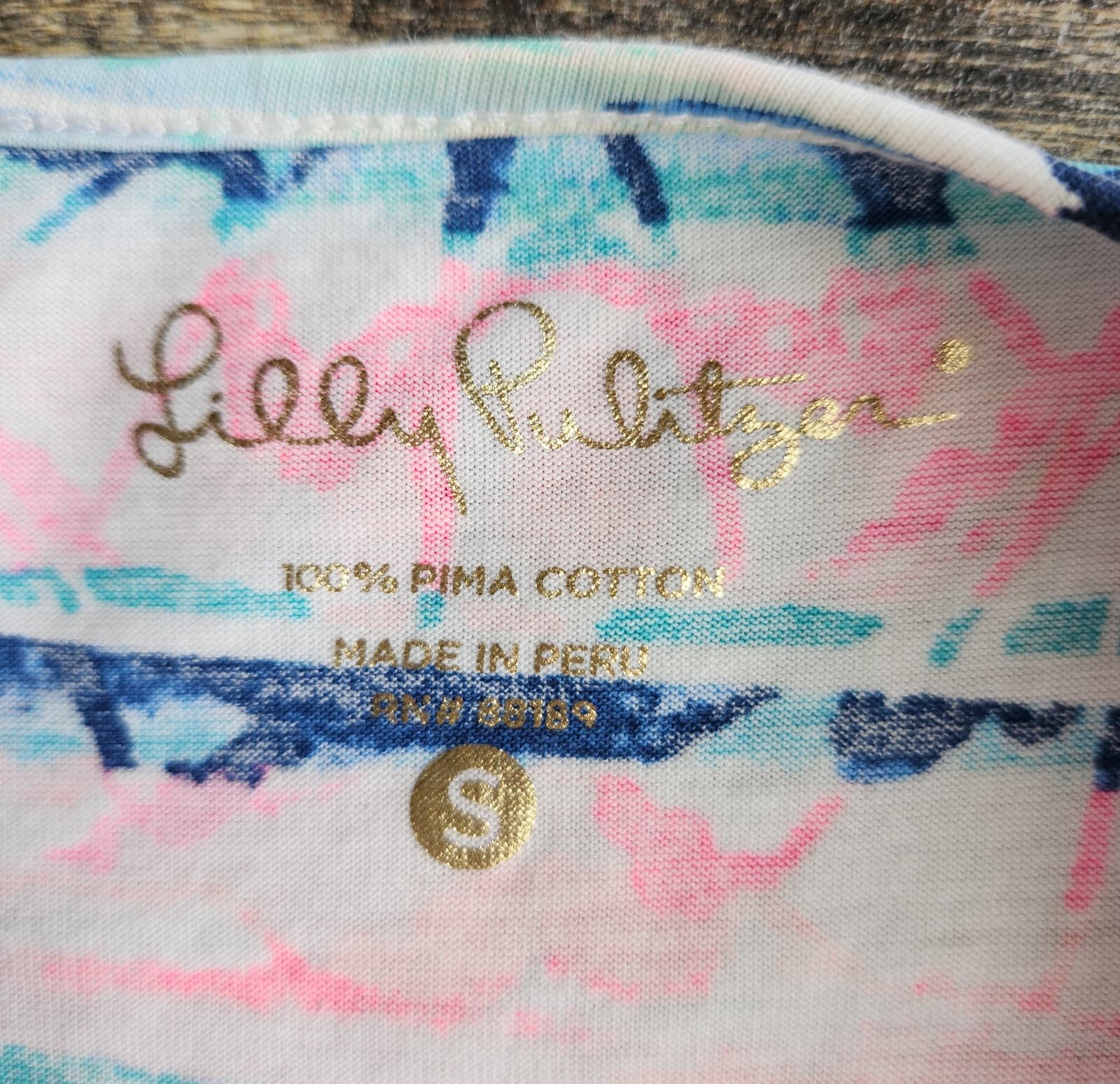 Lilly Pulitzer Marlow Short Sleeve Mini Dress A Wave From It All Pima Cotton S - Thumbnail 7