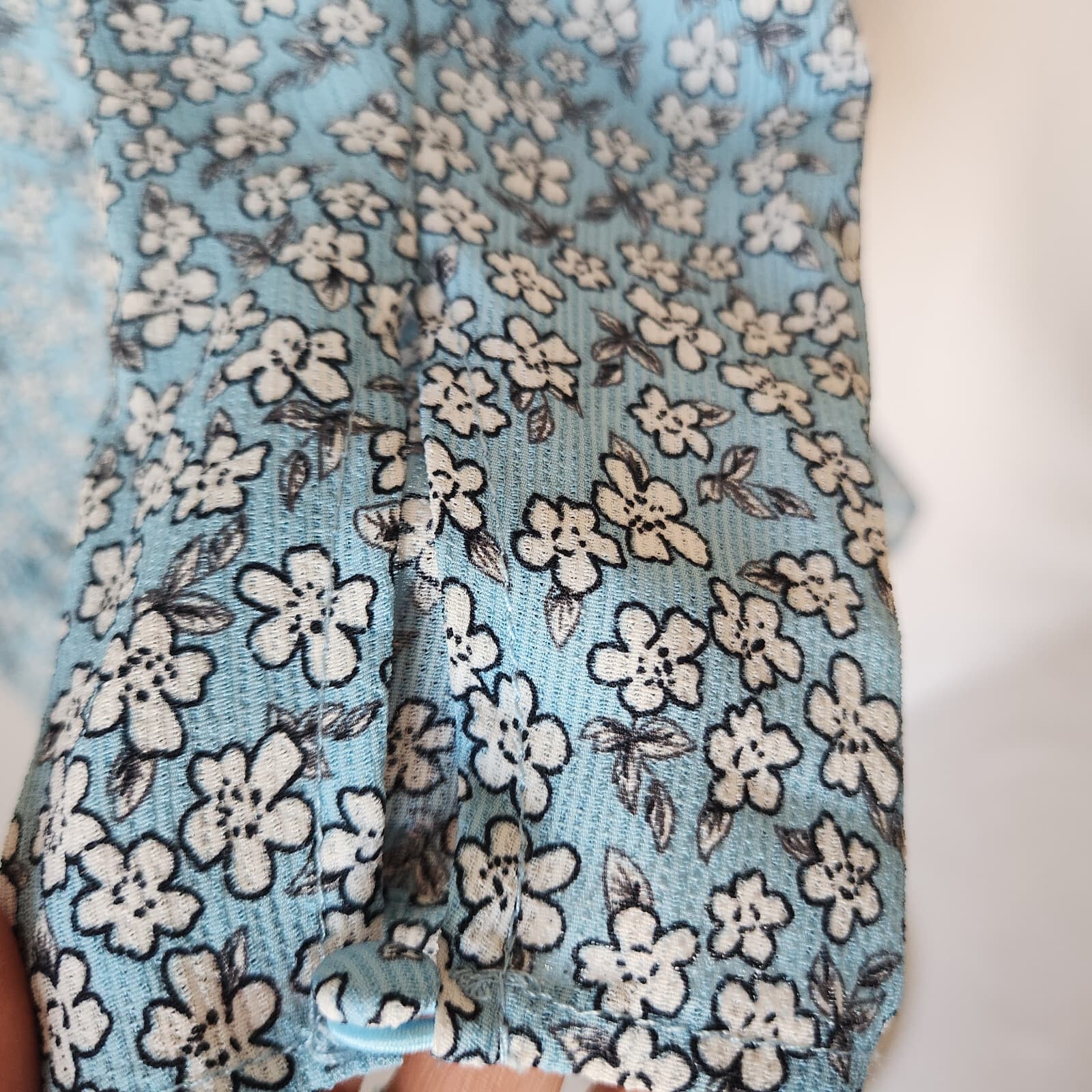 Finders Keepers Blossom Floral Long Sleeve Mini Dress Tiered Ruffle Blue Sz.4/S - Thumbnail 8