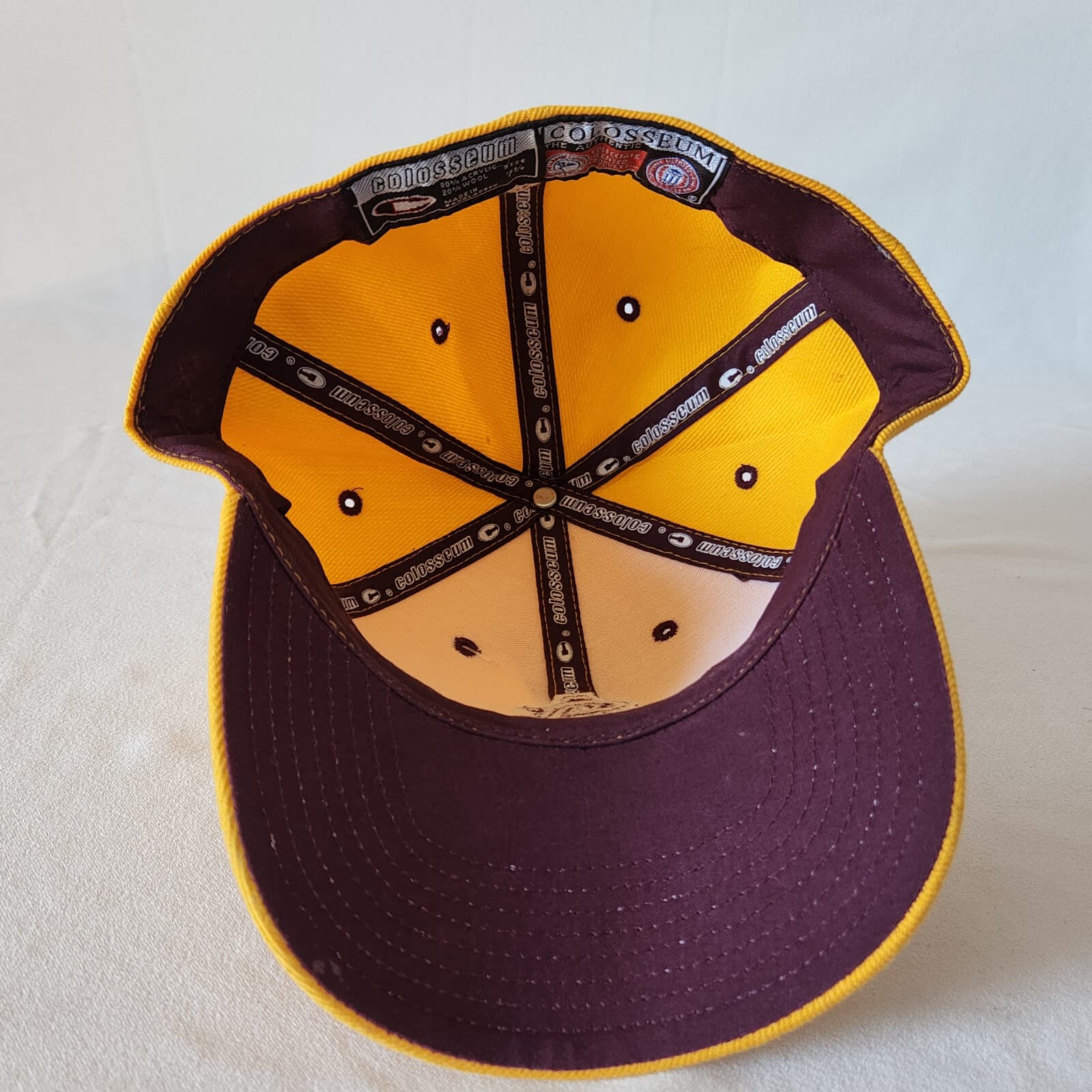 NWT Arizona State Sun Devils 7 3/8 Fitted Cap Colosseum Authentic Wool Blend Hat - Thumbnail 5