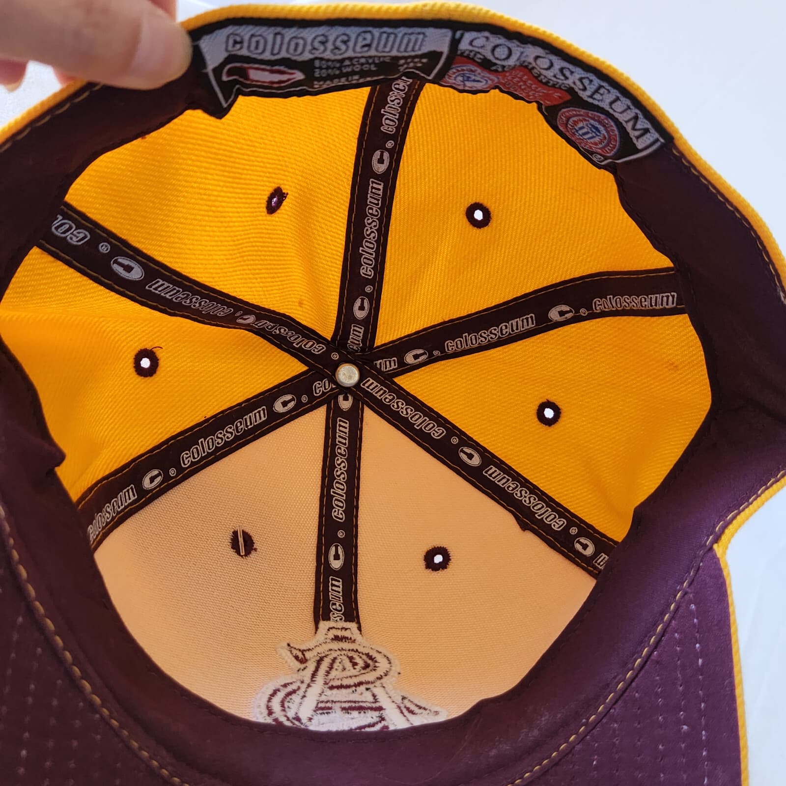 NWT Arizona State Sun Devils 7 3/8 Fitted Cap Colosseum Authentic Wool Blend Hat - Thumbnail 7