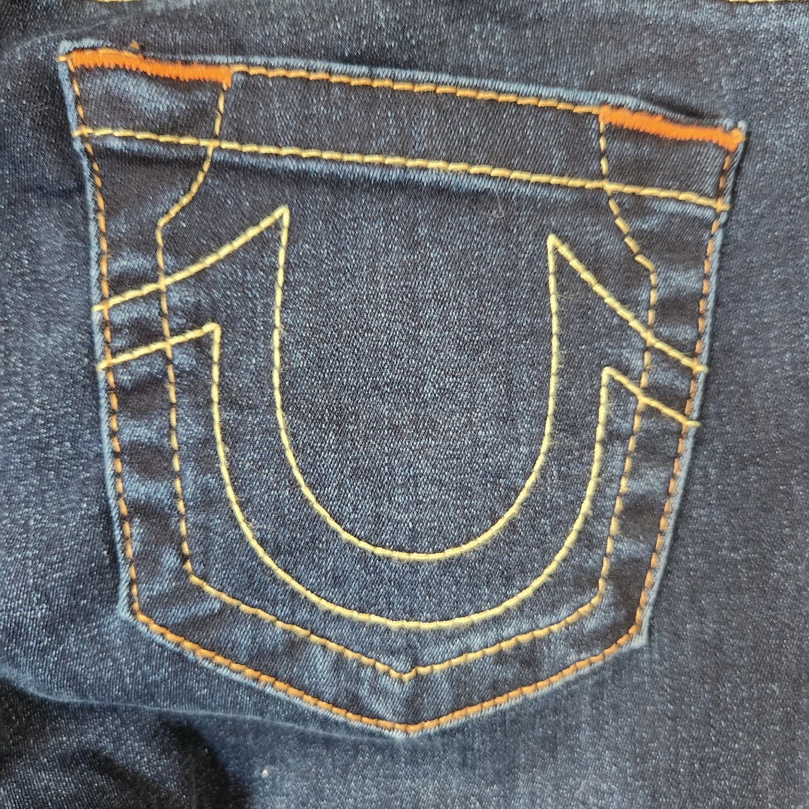 NWT True Religion Halle Mid Rise Supper Skinny Jeans Zip Dark Blue Women's 27 - Thumbnail 8
