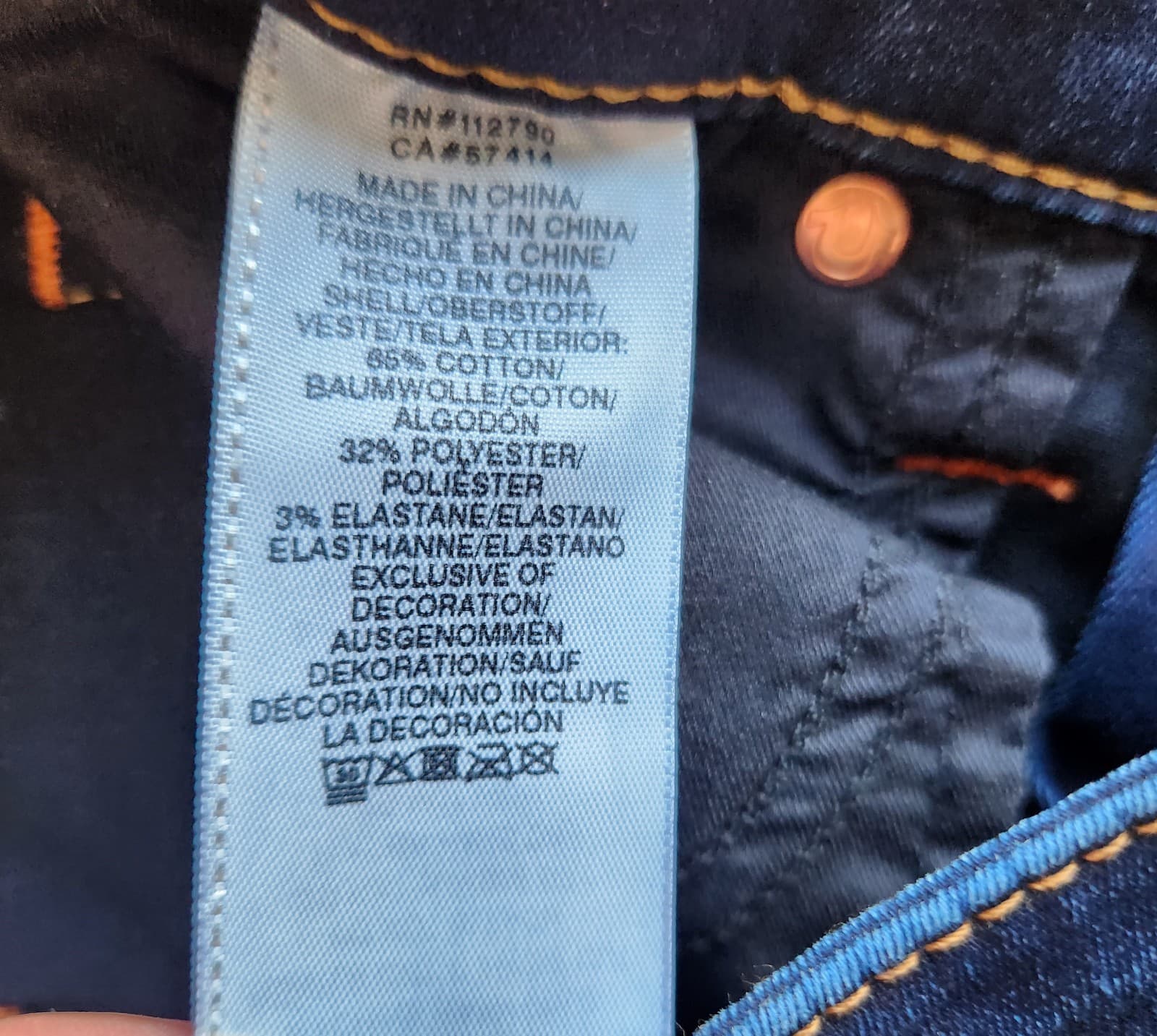 NWT True Religion Halle Mid Rise Supper Skinny Jeans Zip Dark Blue Women's 27 - Thumbnail 13