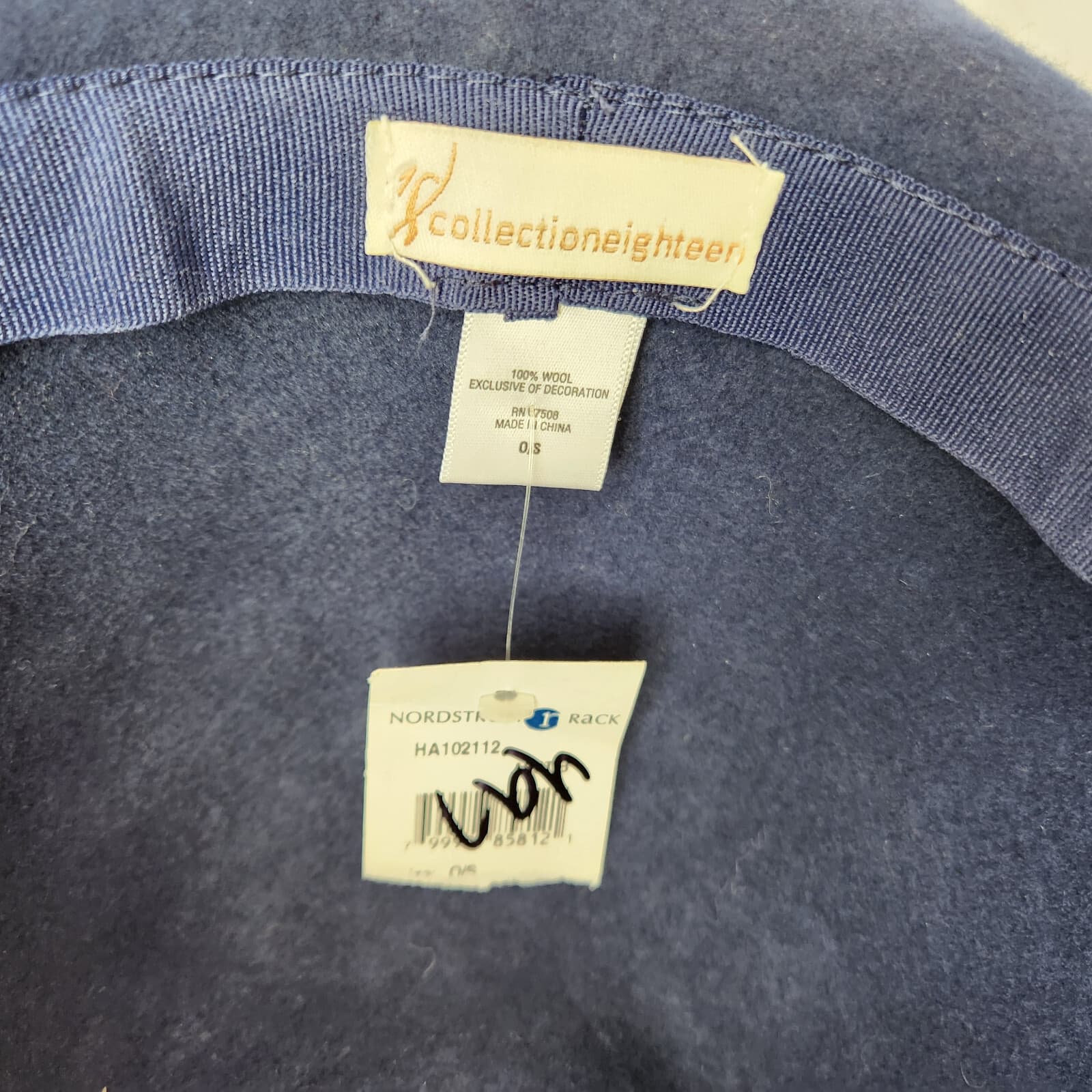 NWT Collection Eighteen Felt Wool Floppy Hat Boho Wide Brim Bow Knot Navy O/S - Thumbnail 10