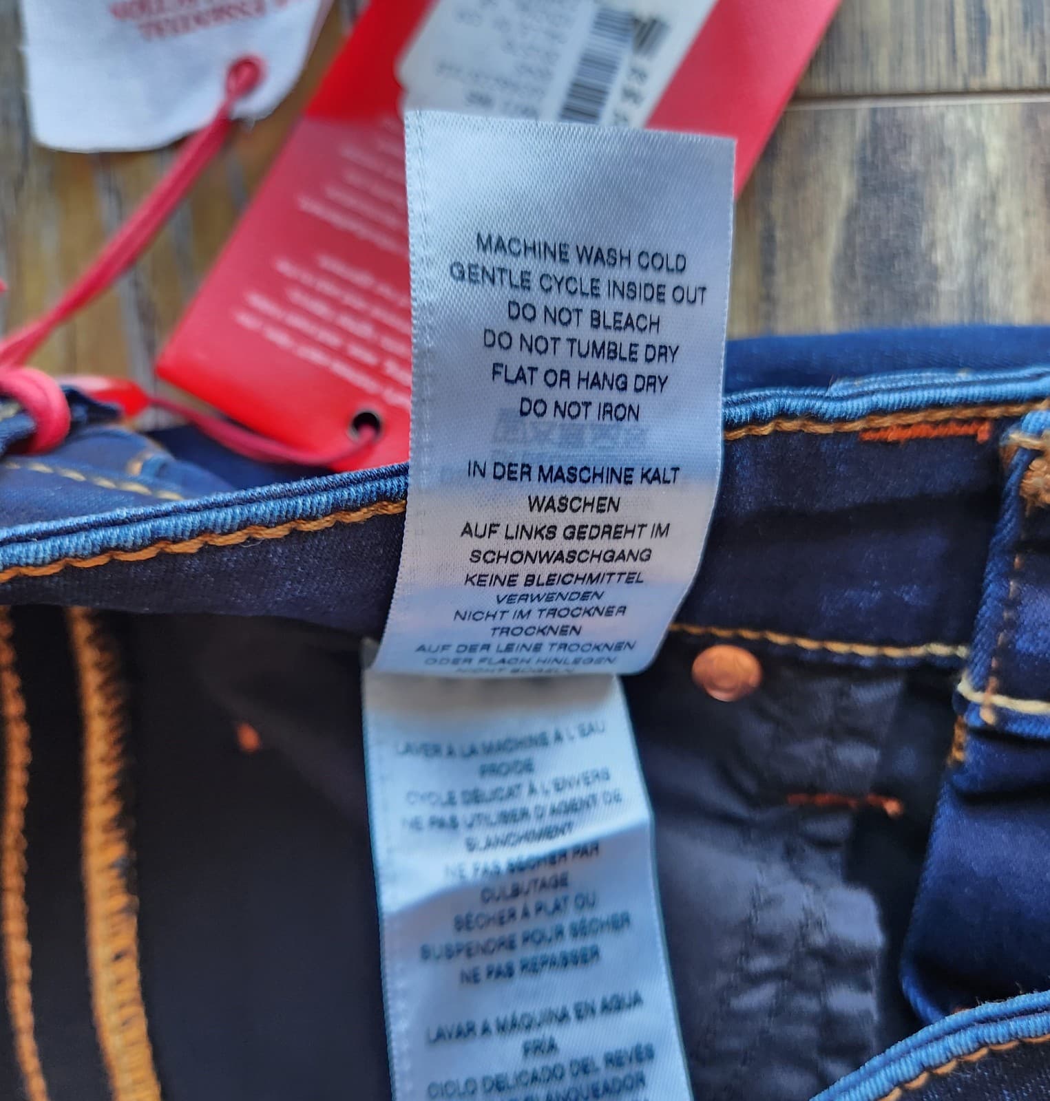NWT True Religion Halle Mid Rise Supper Skinny Jeans Zip Dark Blue Women's 27 - Thumbnail 14