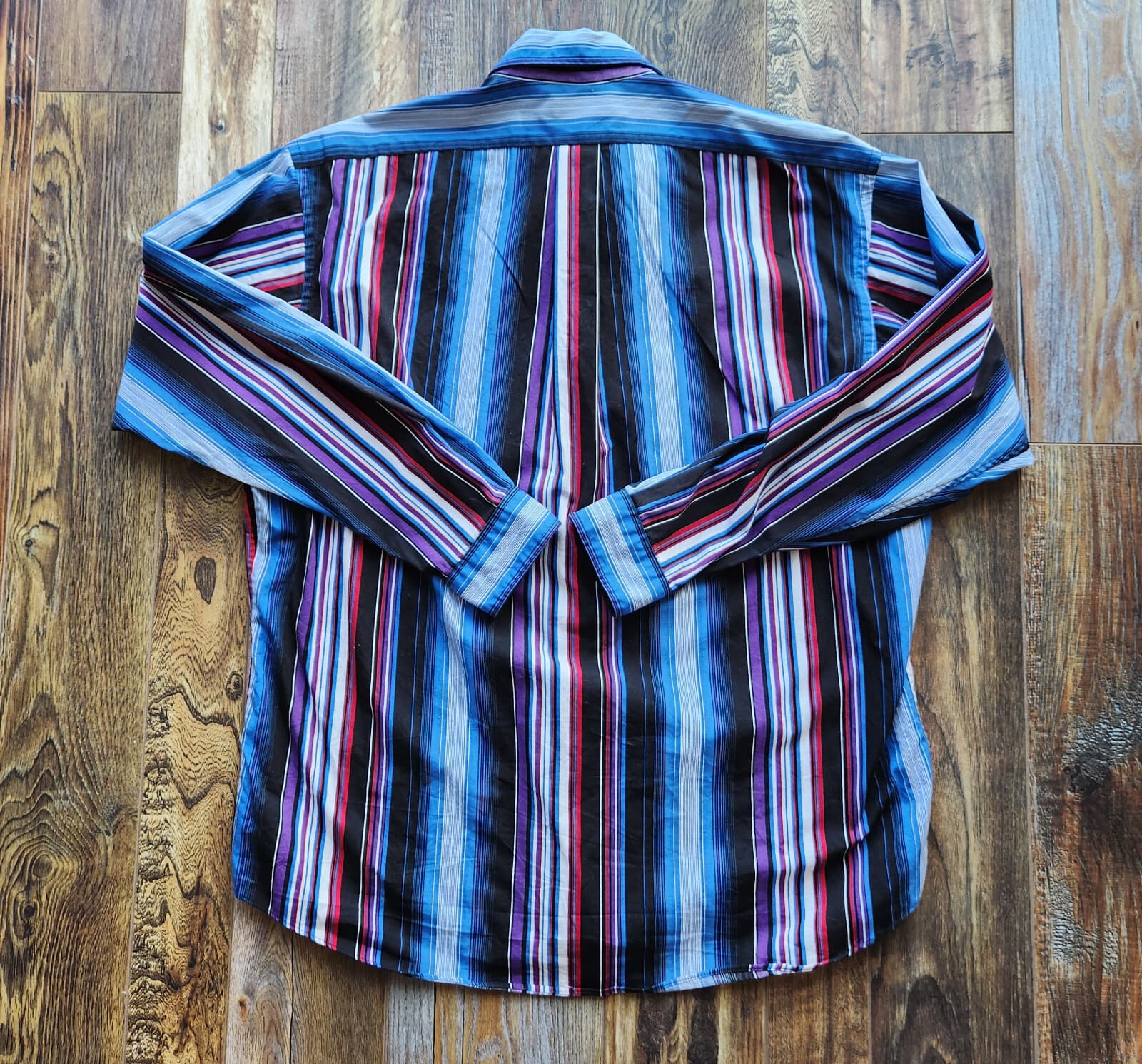 Polo Jeans Co. Ralph Lauren Multicolor Stripe Shirt Button Long Sleeve Cotton XL - Thumbnail 4