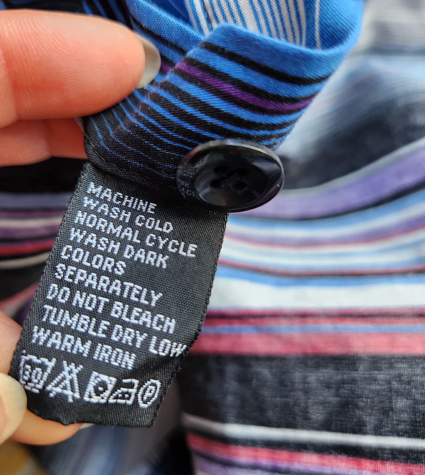 Polo Jeans Co. Ralph Lauren Multicolor Stripe Shirt Button Long Sleeve Cotton XL - Thumbnail 6