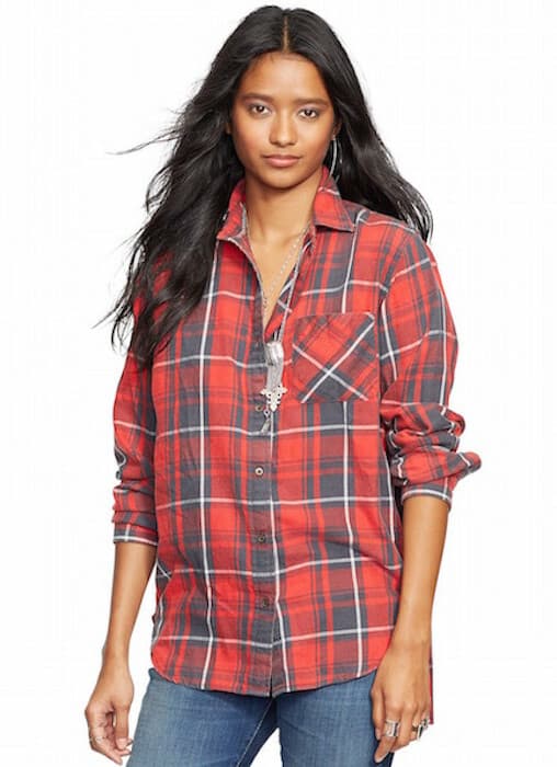 Denim & Supply RL Boyfriend Buffalo Plaid Shirt Button Long Sleeve Multicolor L - Thumbnail 2