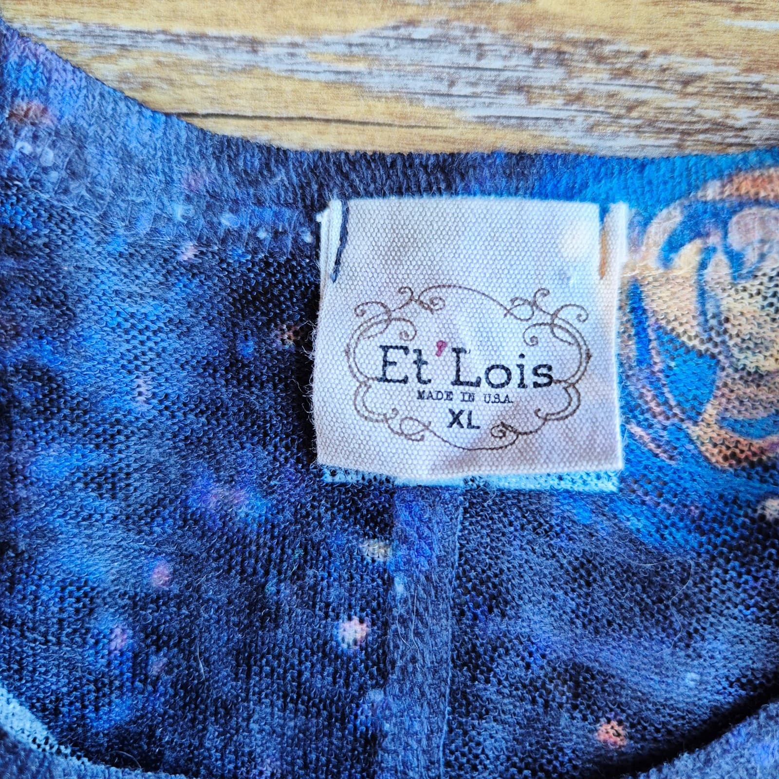 Et' Lois Black Cat Jack-o' Lanterns Van Gogh Starry Night Maxi T-Shirt Dress XL - Thumbnail 6
