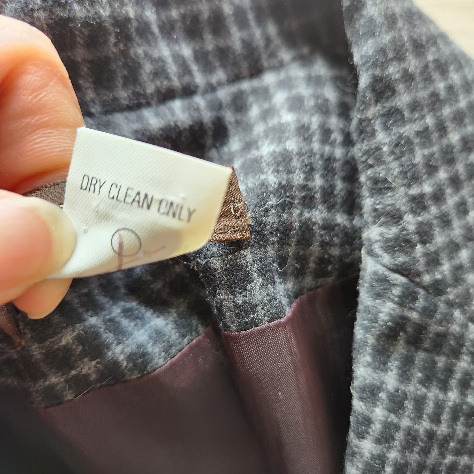 J.Crew Made in Italy Wool Check Blazer 3-Botton Lined Pocket Black Grey Women 2 - Thumbnail 8