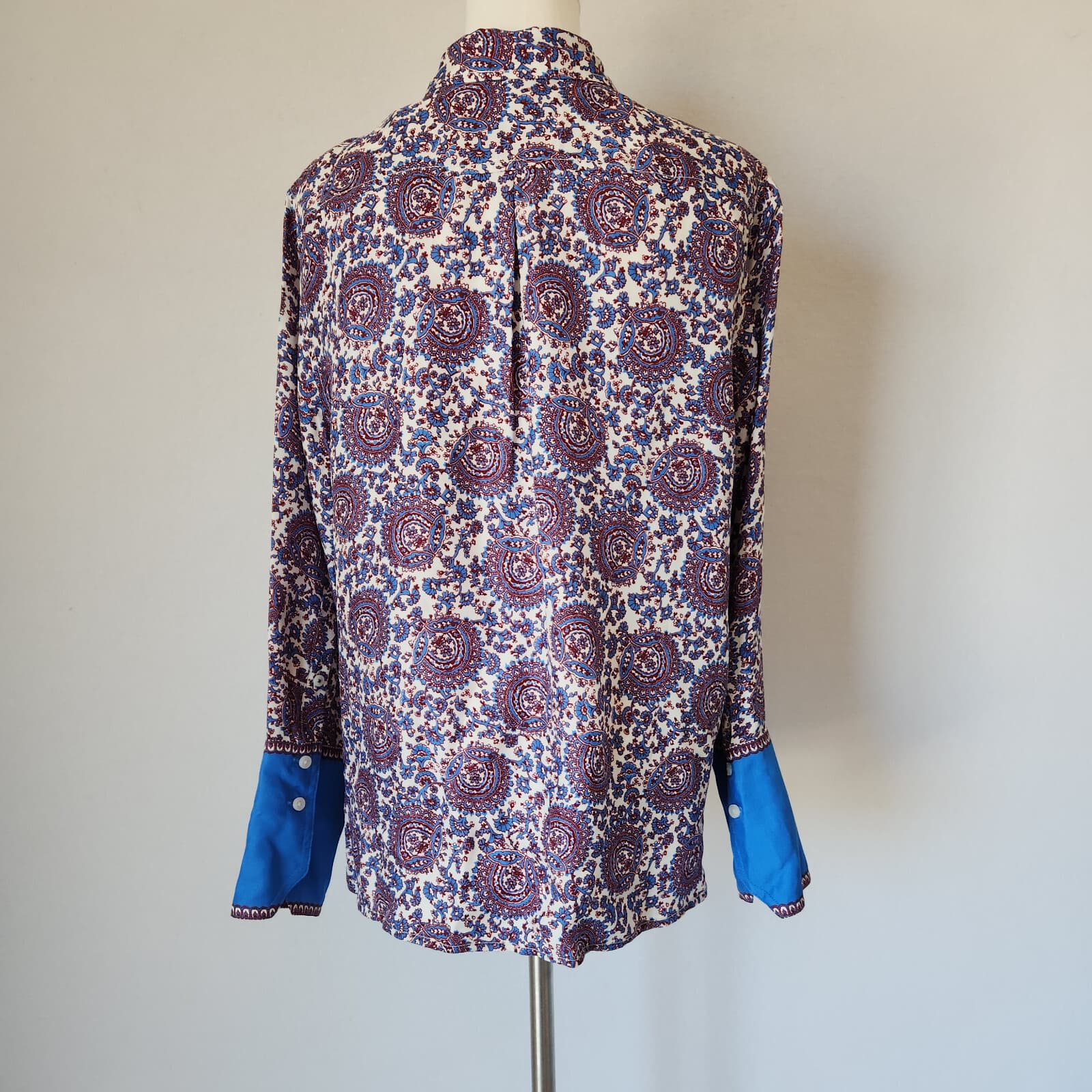 J.Crew Classic-Fit Drapey Button-Up Shirt Cupro-Blend Floral Crown Sz.10 BQ751 - Thumbnail 8