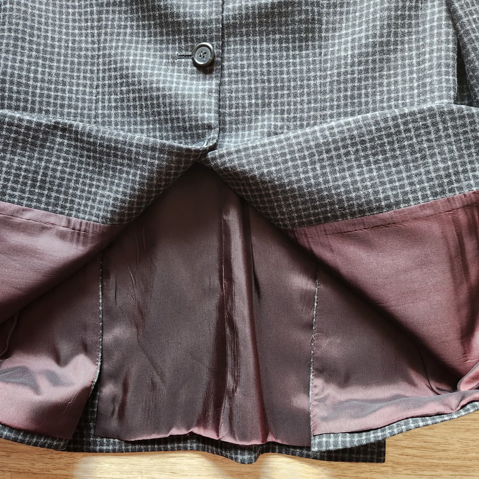 J.Crew Made in Italy Wool Check Blazer 3-Botton Lined Pocket Black Grey Women 2 - Thumbnail 10