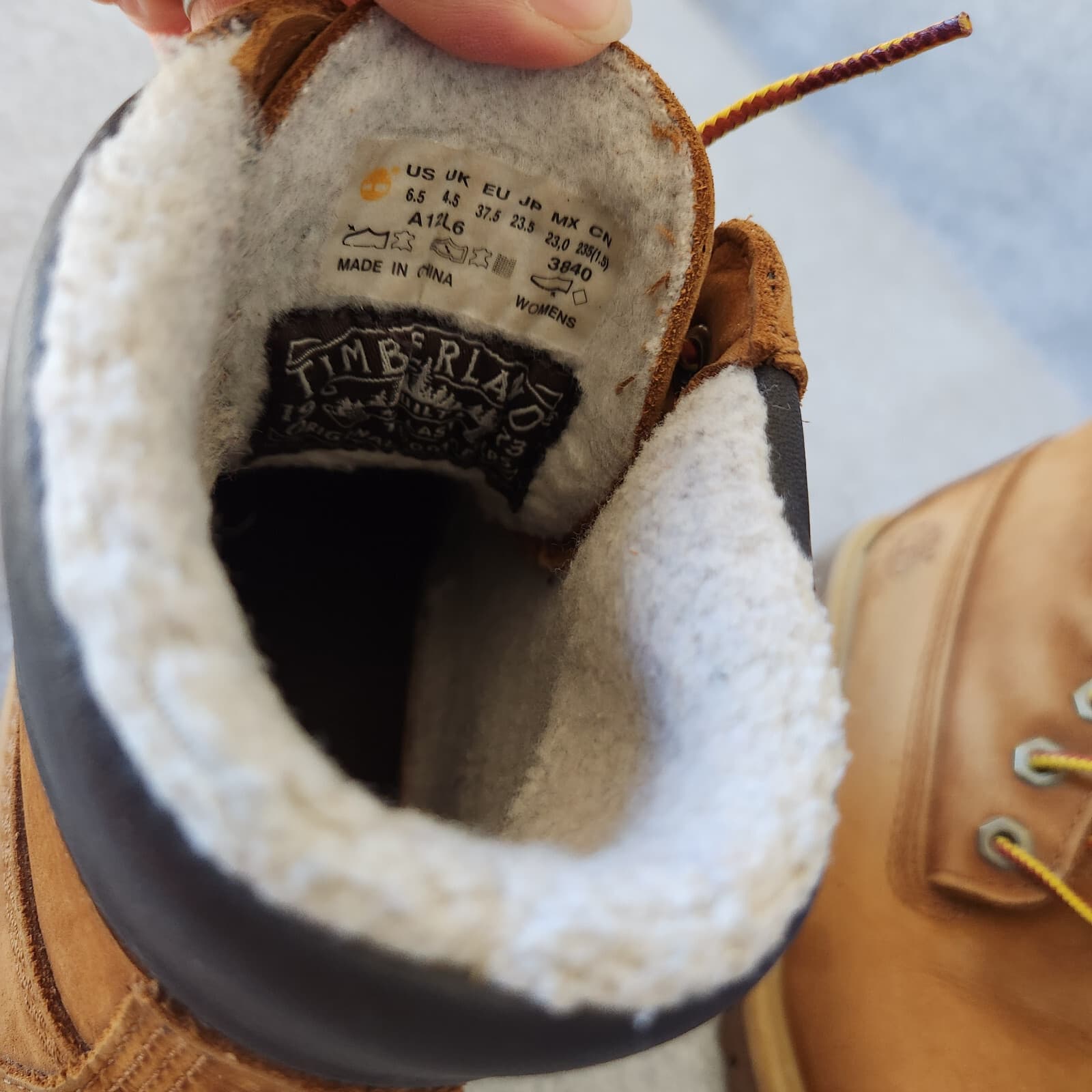 Timberland 6" Premium Leather Waterproof Ankle Boots Warm-Lining Women US 6.5 - Thumbnail 12