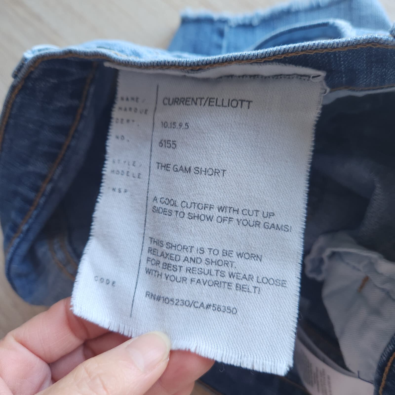 Current/Eliott The Gam Short Frayed Hem Relaxed Zip Stretch Blue Denim Women 25 - Thumbnail 9