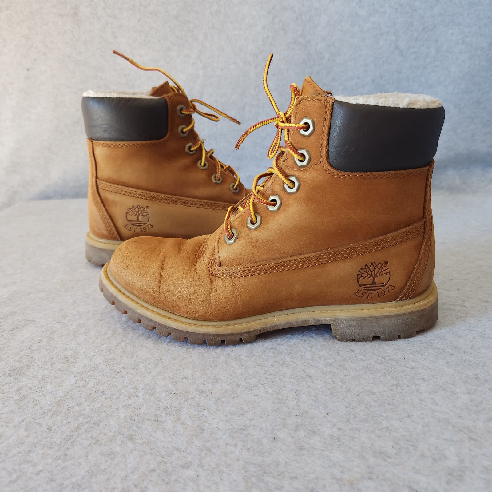 Timberland 6" Premium Leather Waterproof Ankle Boots Warm-Lining Women US 6.5 - Thumbnail 4