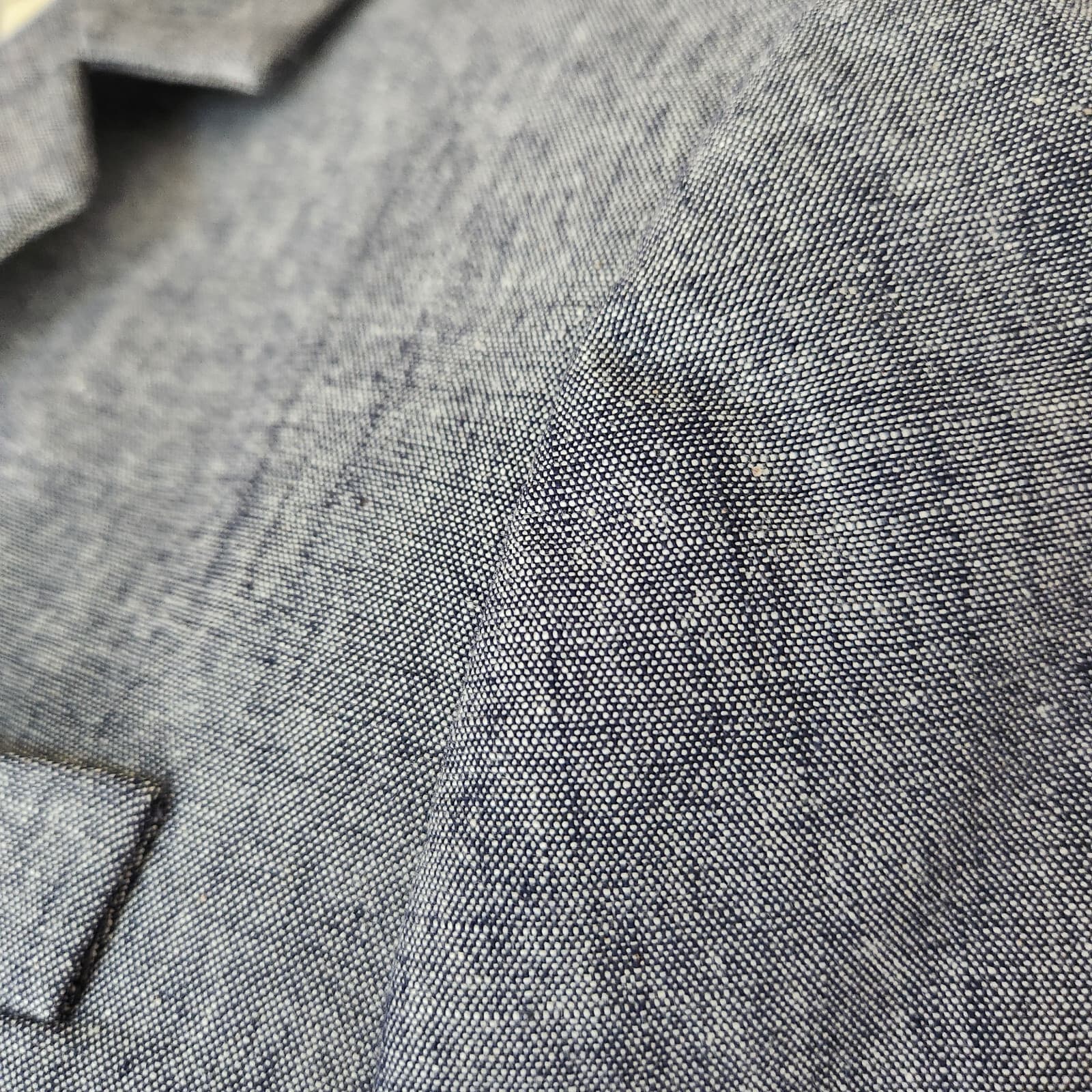 J.Crew Regency Blazer One-Button Pocket Lined Chambray Blue 100% Cotton Women 4 - Thumbnail 5