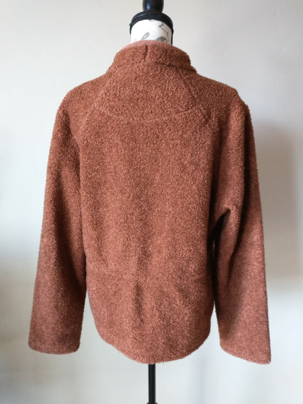 Woolrich Java Heather Acrylic Fleece Jacket Full-Zip Brown/Orange Women Sz.L - Thumbnail 4