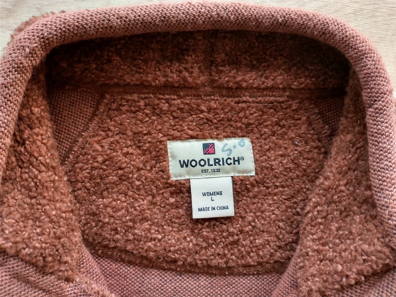 Woolrich Java Heather Acrylic Fleece Jacket Full-Zip Brown/Orange Women Sz.L - Thumbnail 7