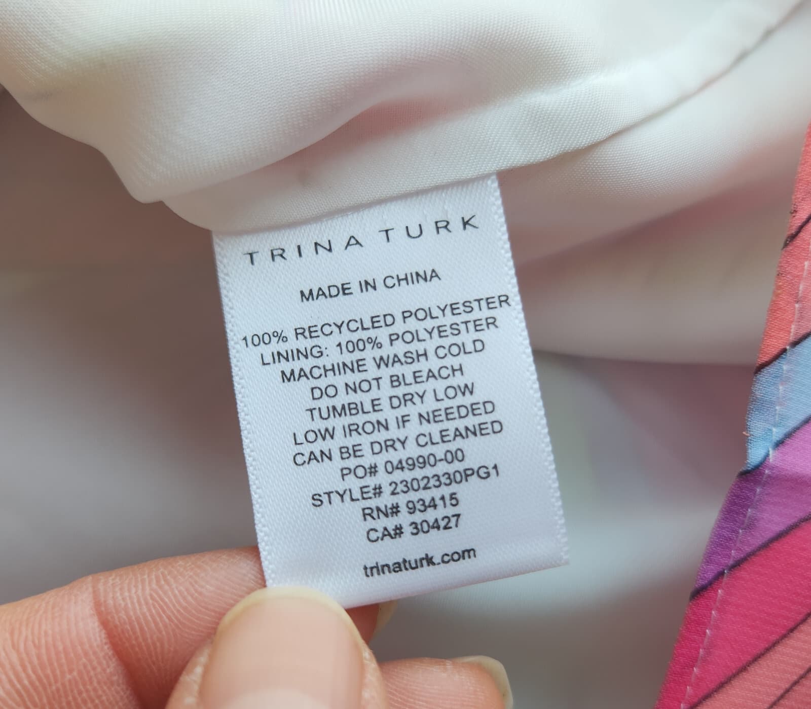 Trina Turk Amaris Off-Shoulder Mini Shift Dress Tassel Geo-Printed Multicolor XS - Thumbnail 16