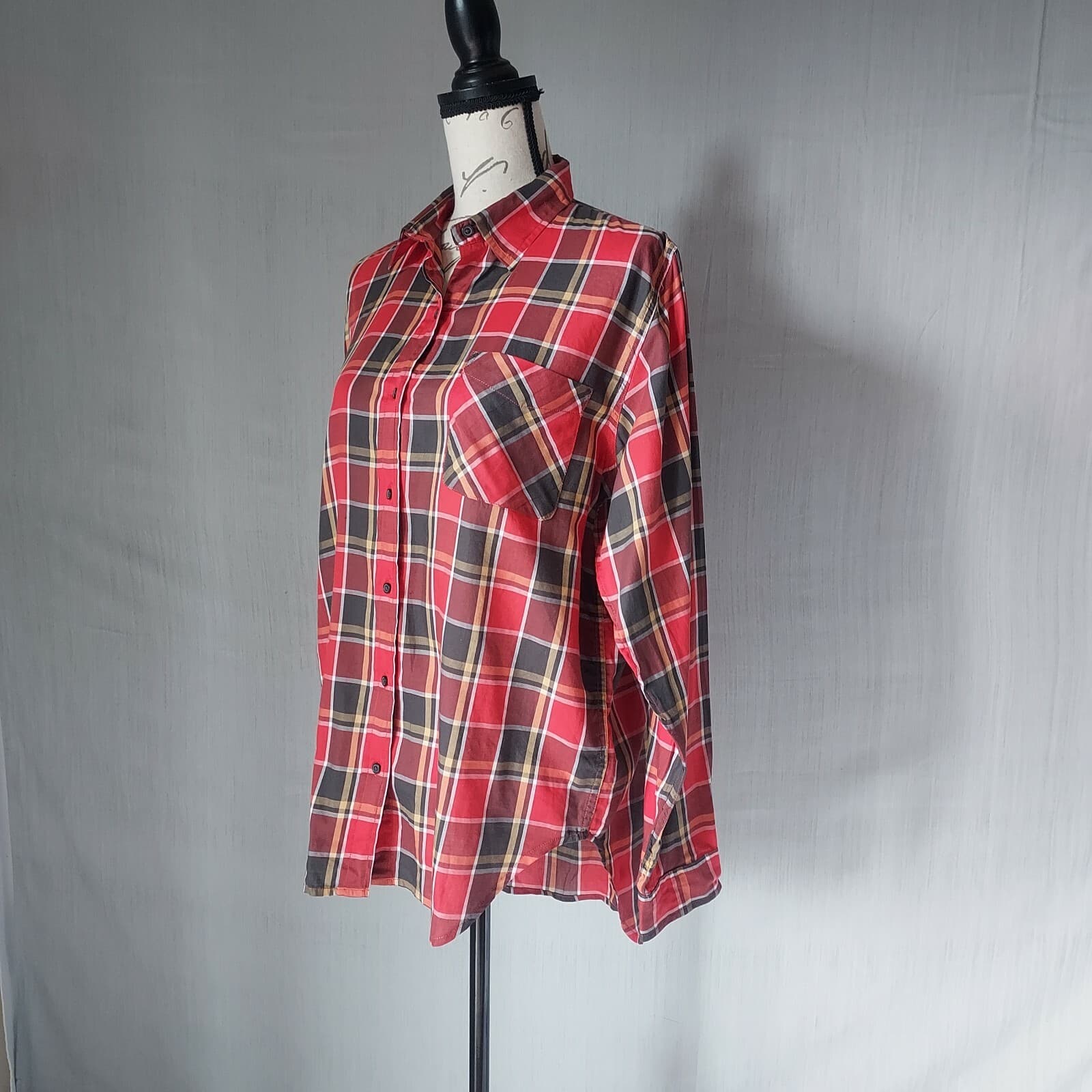Denim & Supply RL Boyfriend Buffalo Plaid Shirt Button Long Sleeve Multicolor L - Thumbnail 4