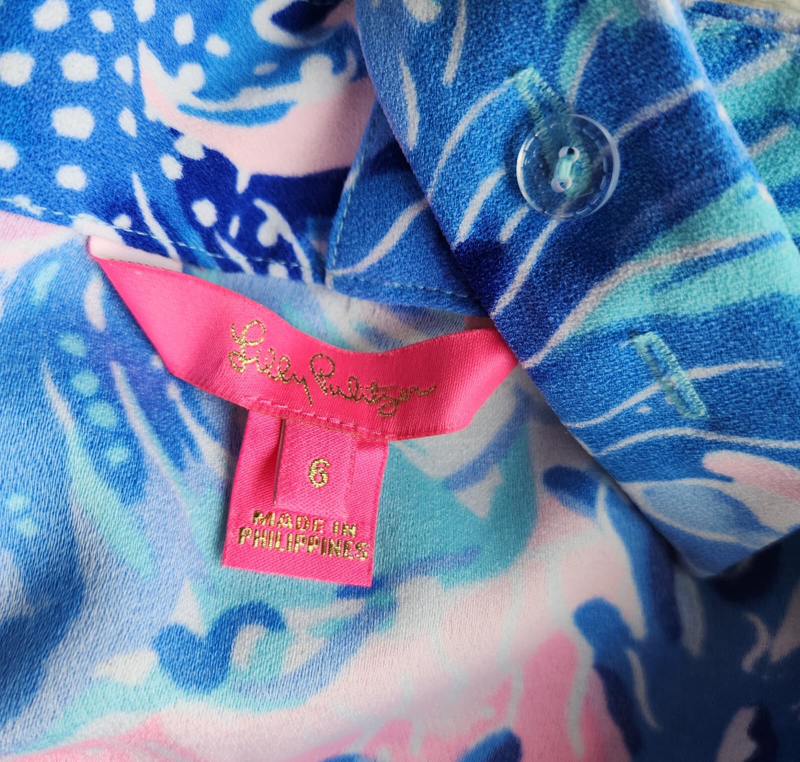 Lilly Pulitzer Tasely Wide-Leg Jumpsuit Saltwater Blue Shade Seekers Oversize 6 - Thumbnail 9