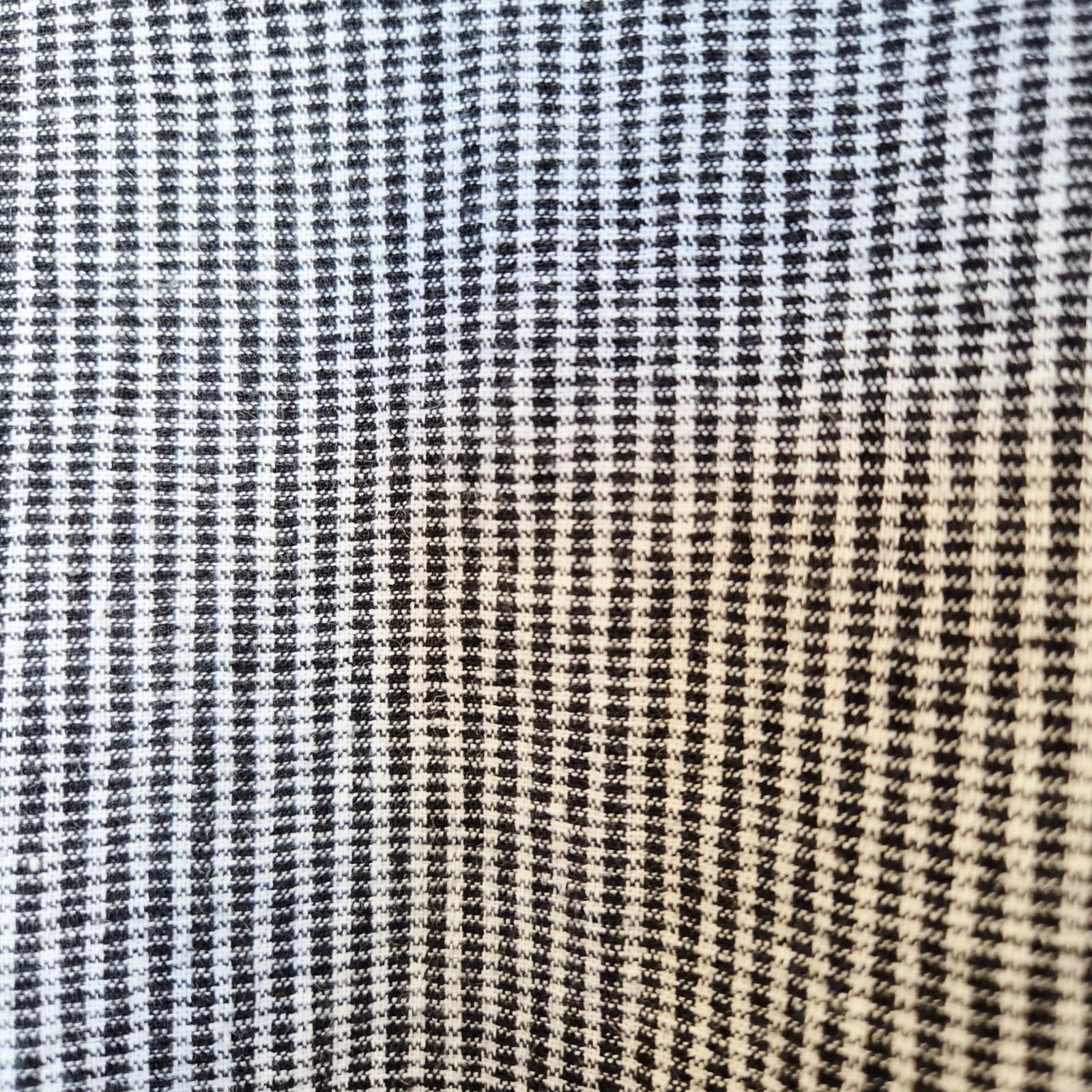 Goddess Gear Sz.XL Linen Cotton Houndstooth Lagenlook Ruffle Dress Short Sleeve - Thumbnail 3